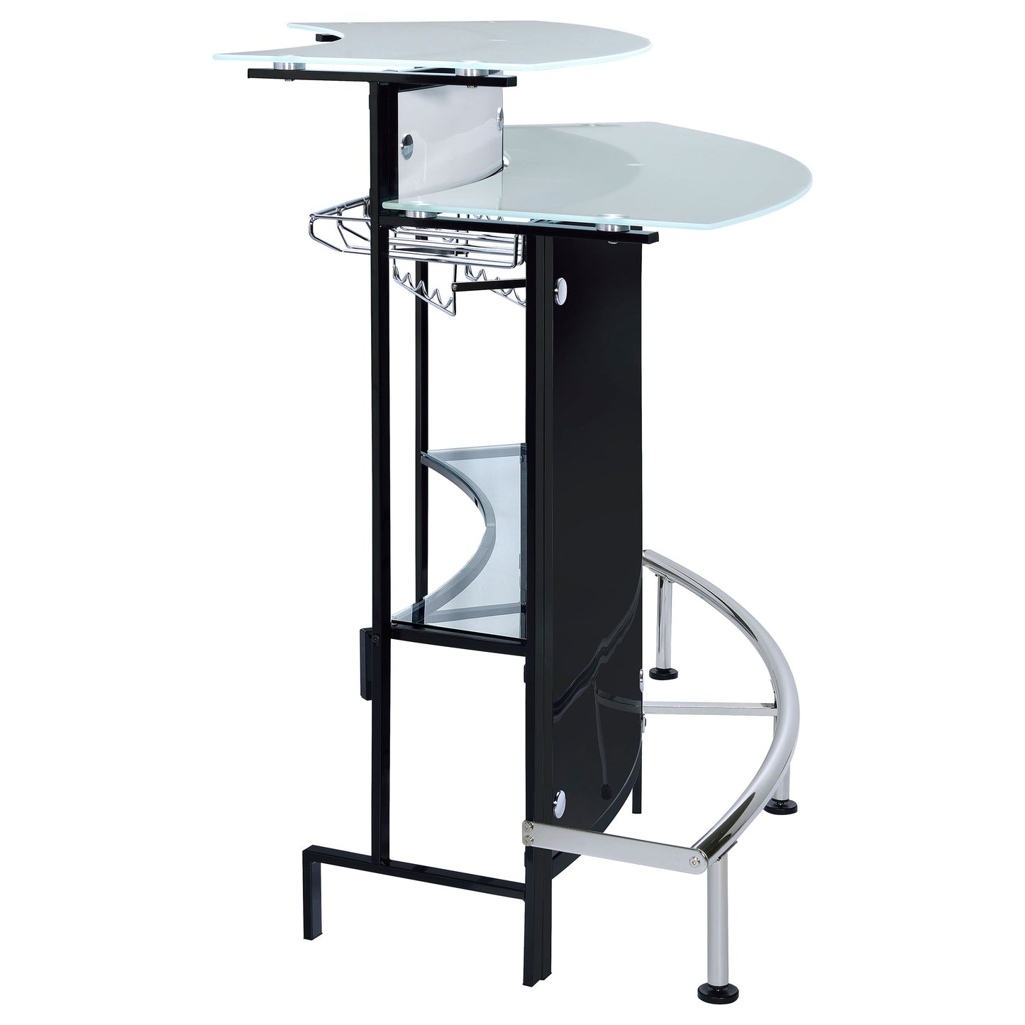 Keystone Glass Top Bar Unit Black