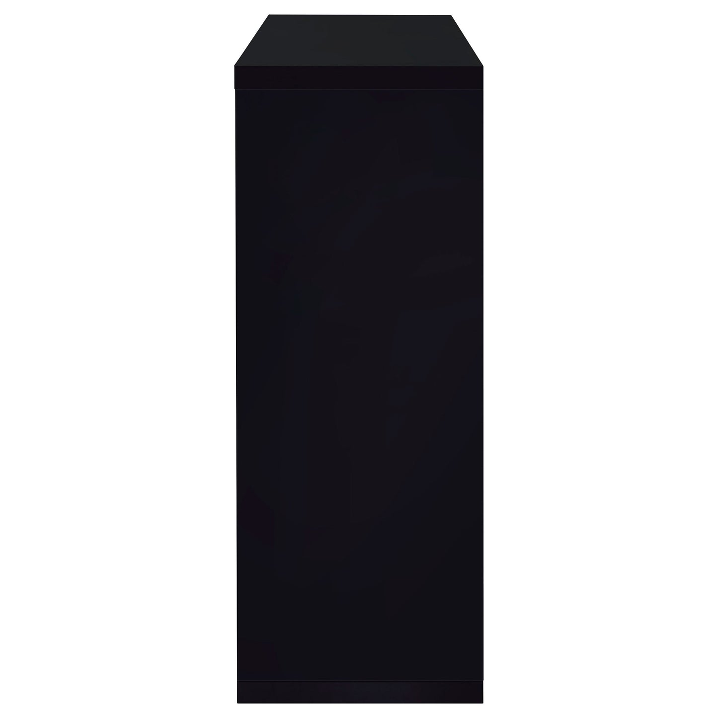 Prescott Rectangular 2-shelf Bar Unit Glossy Black