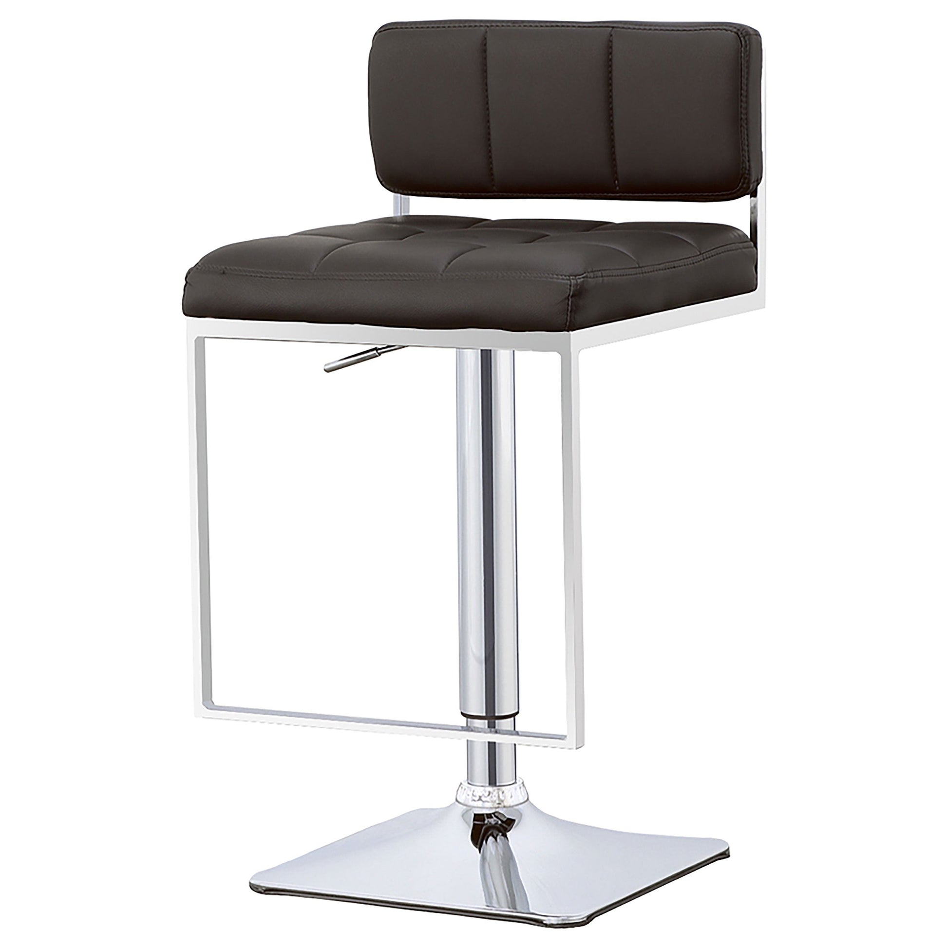 Coaster Alameda Adjustable Bar Stool Chrome and Black Default Title