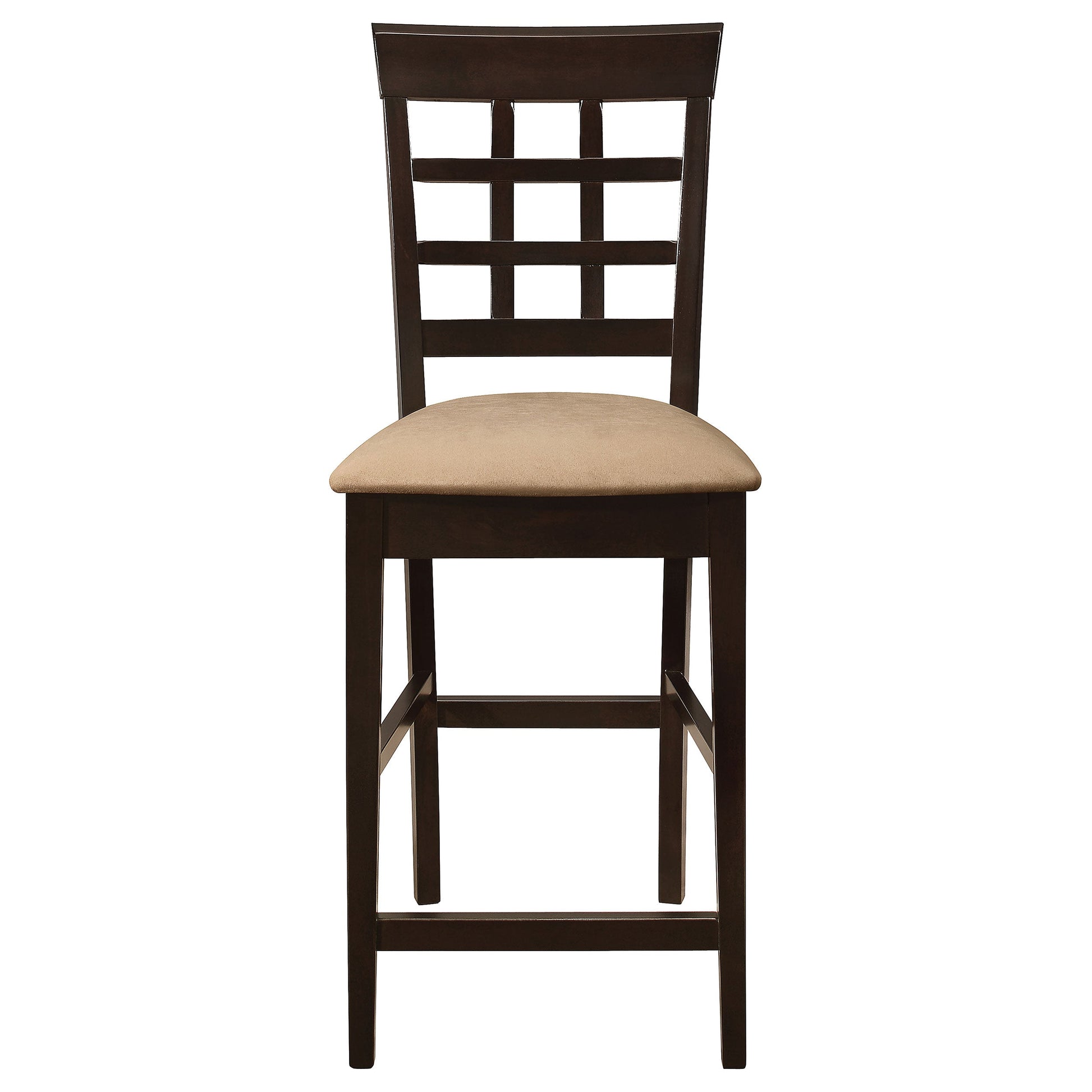 Coaster Gabriel Upholstered Counter Height Stools Cappuccino and Beige (Set of 2) Default Title