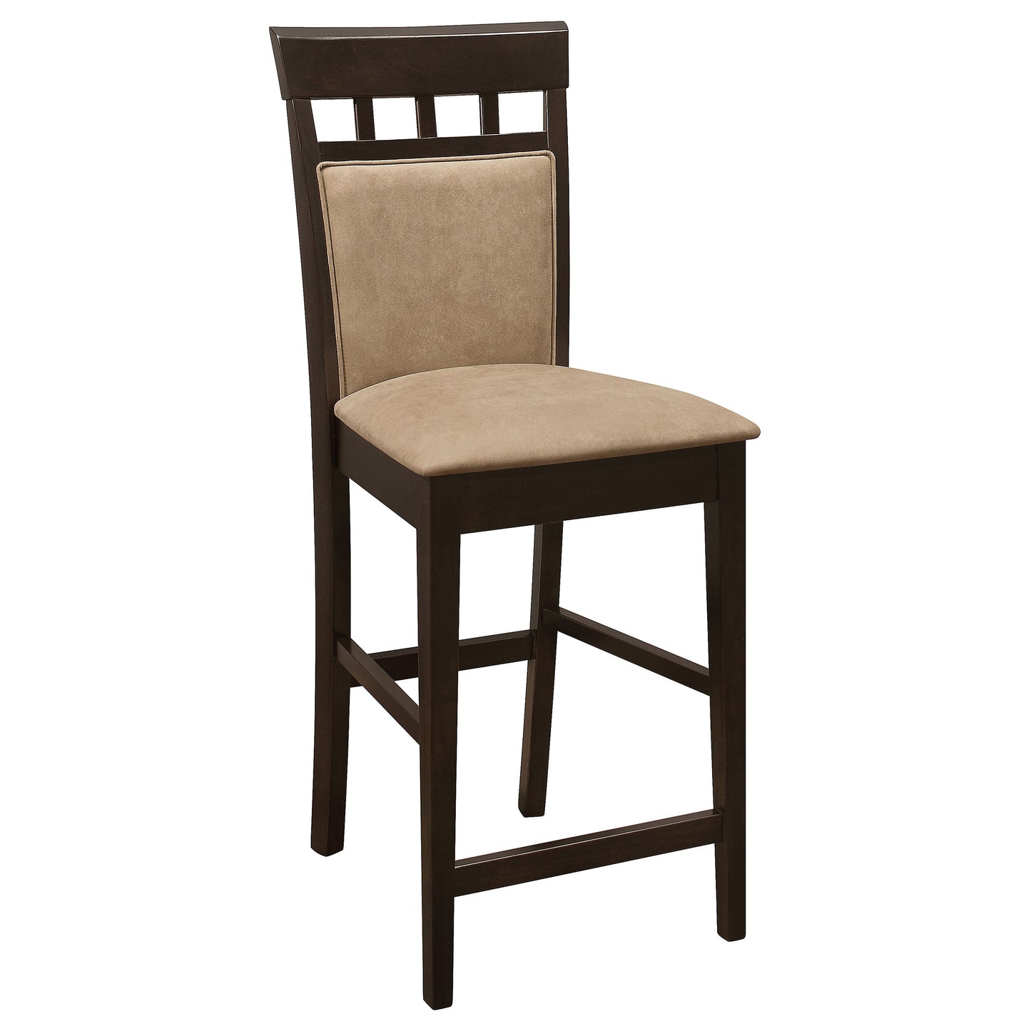 Coaster Gabriel Upholstered Counter Height Stools Cappuccino and Beige (Set of 2) Default Title