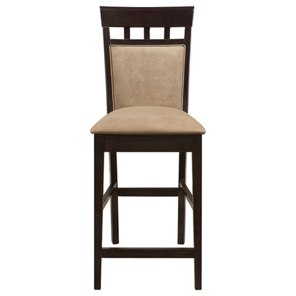 Coaster Gabriel Upholstered Counter Height Stools Cappuccino and Beige (Set of 2) Default Title