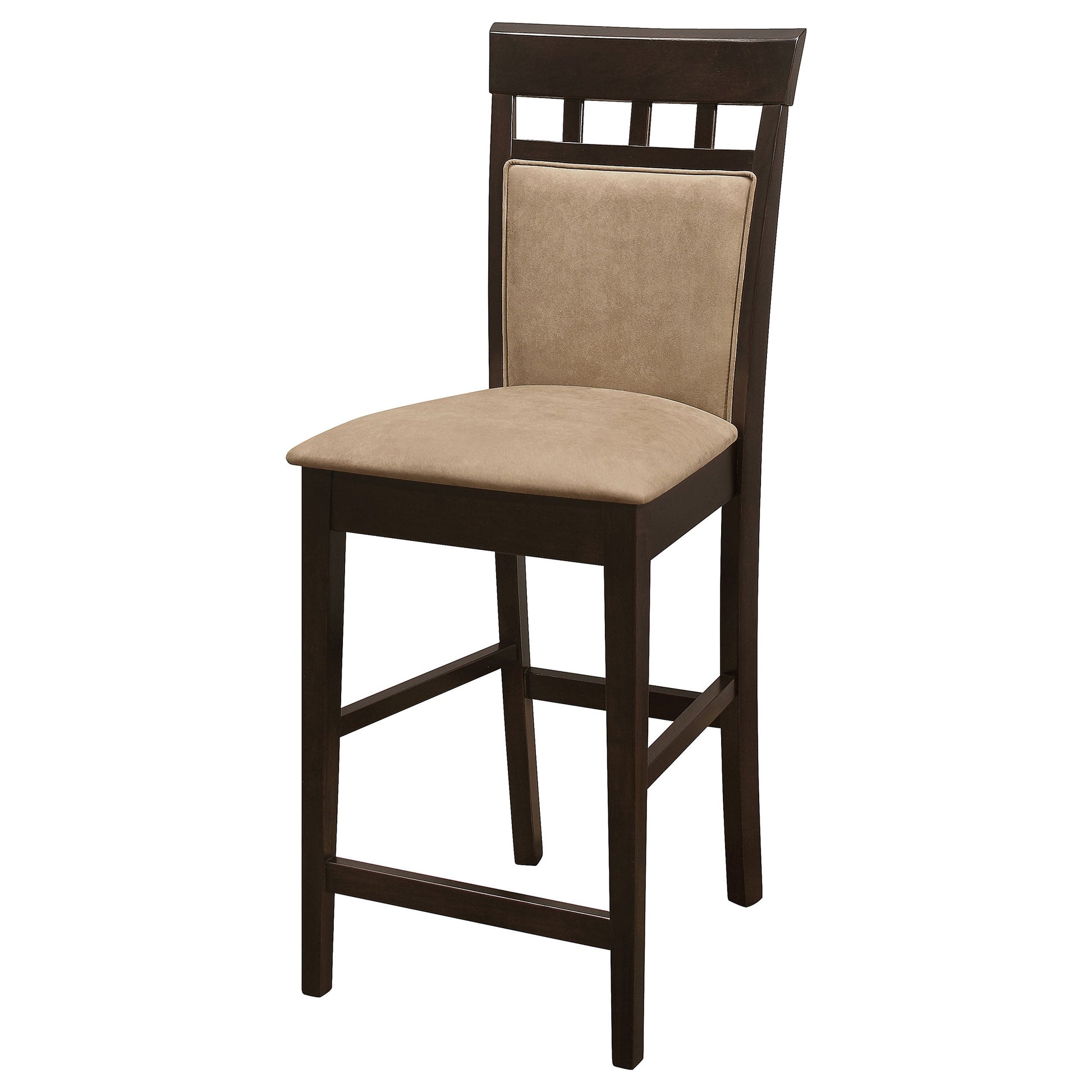 Coaster Gabriel Upholstered Counter Height Stools Cappuccino and Beige (Set of 2) Default Title