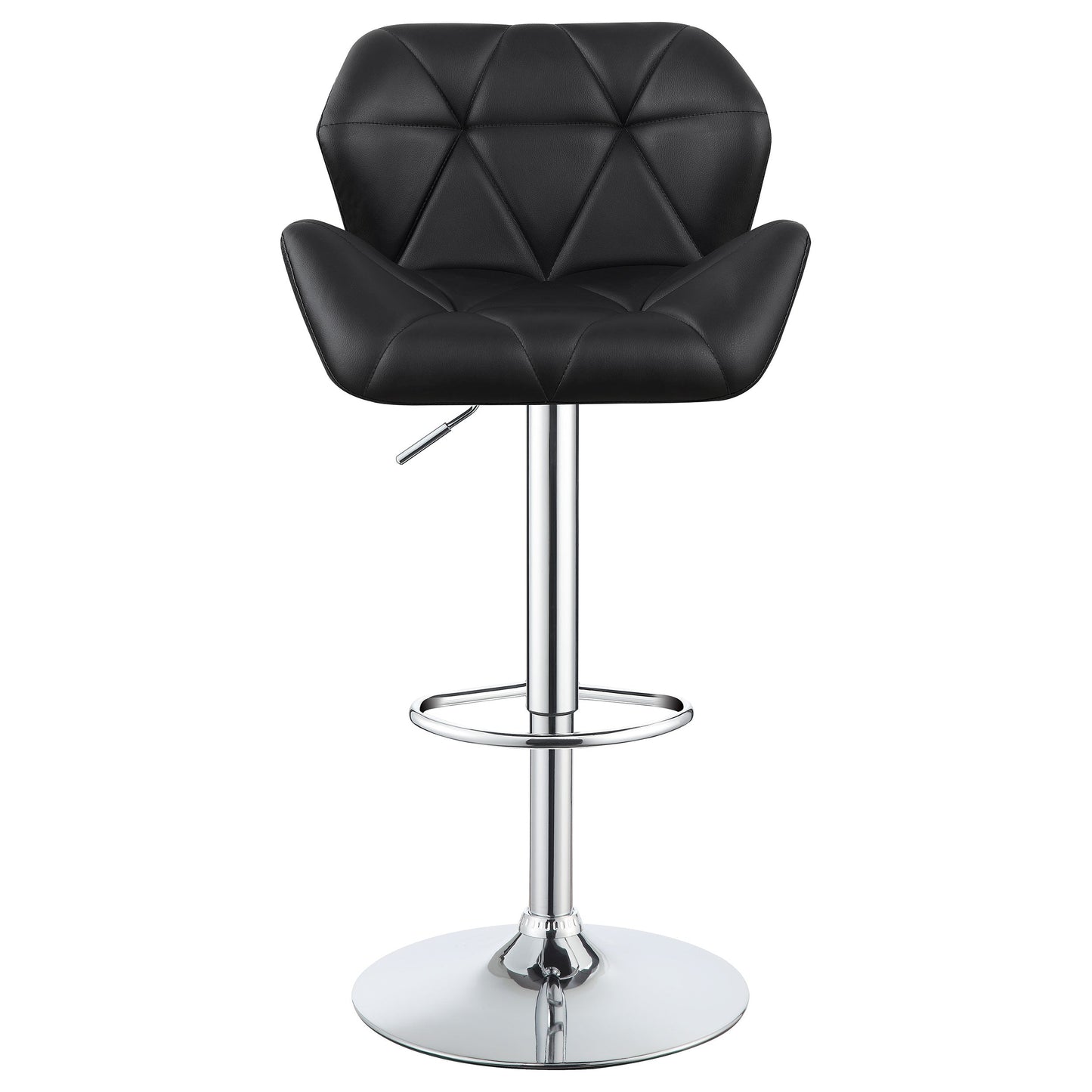 Coaster Berrington Adjustable Bar Stools Chrome and White (Set of 2) Black