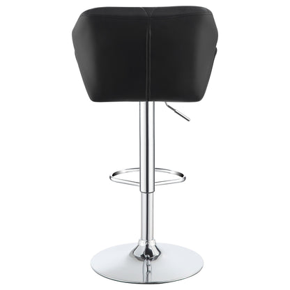 Coaster Berrington Adjustable Bar Stools Chrome and White (Set of 2) Black