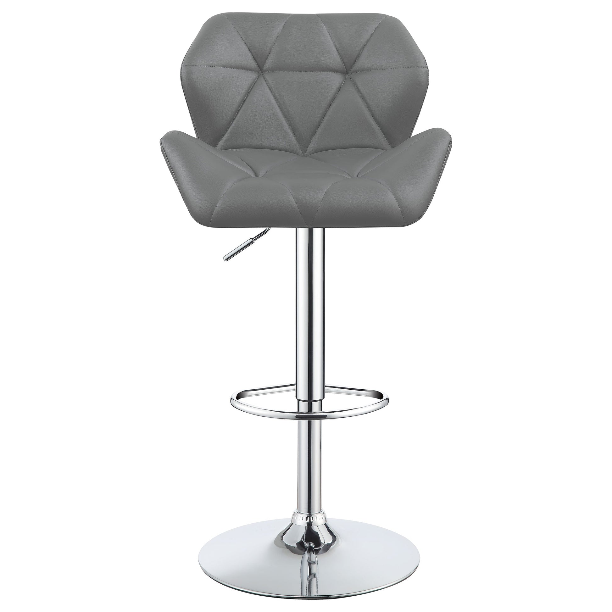 Coaster Berrington Adjustable Bar Stools Chrome and Grey (Set of 2) Default Title