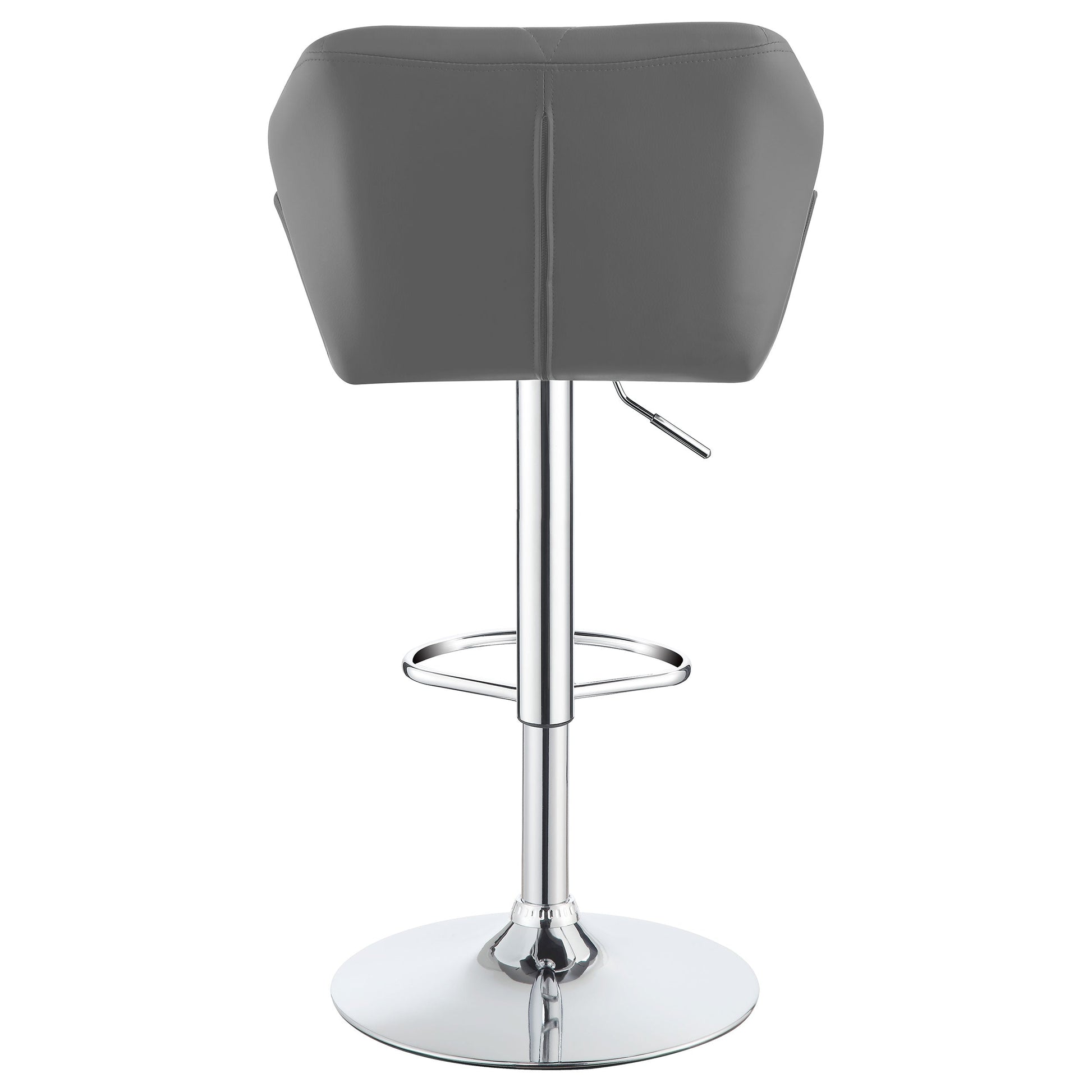 Coaster Berrington Adjustable Bar Stools Chrome and Grey (Set of 2) Default Title