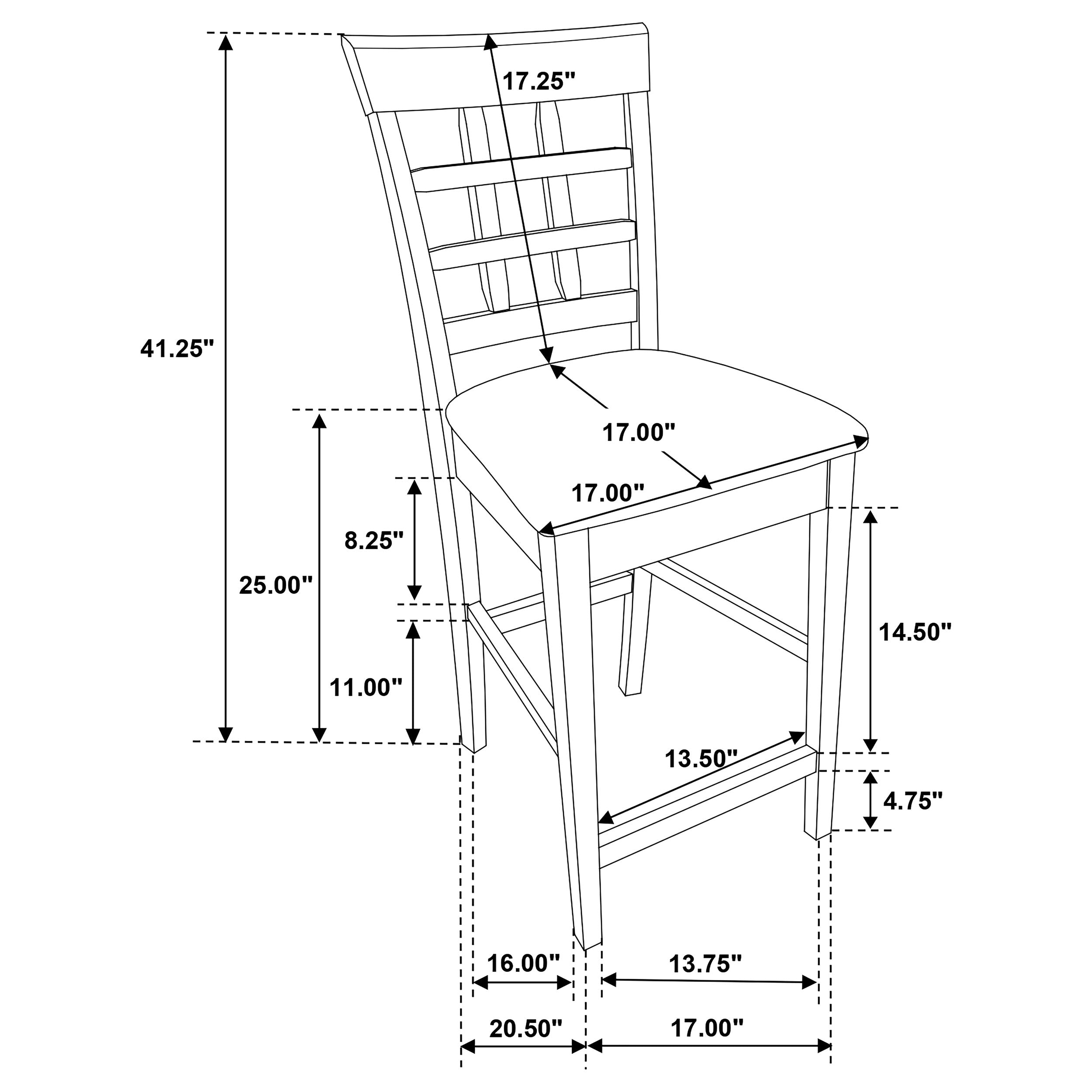 Gabriel  Square Counter Height Dining Set Cappuccino