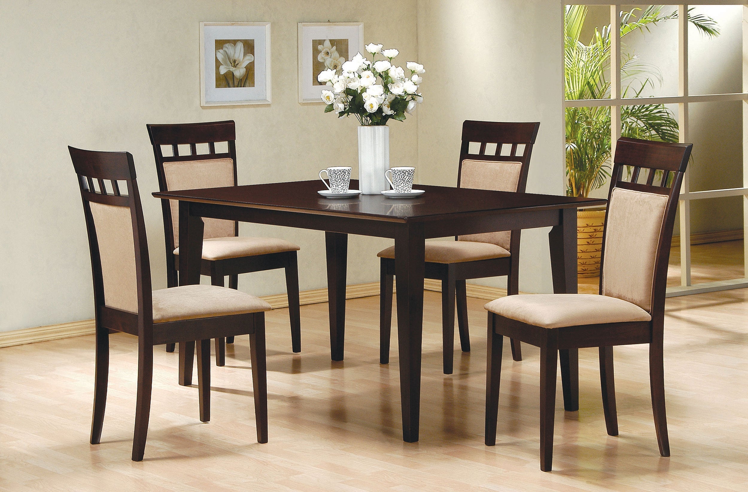 Gabriel 5-piece Rectangular 59-inch Dining Set Cappuccino