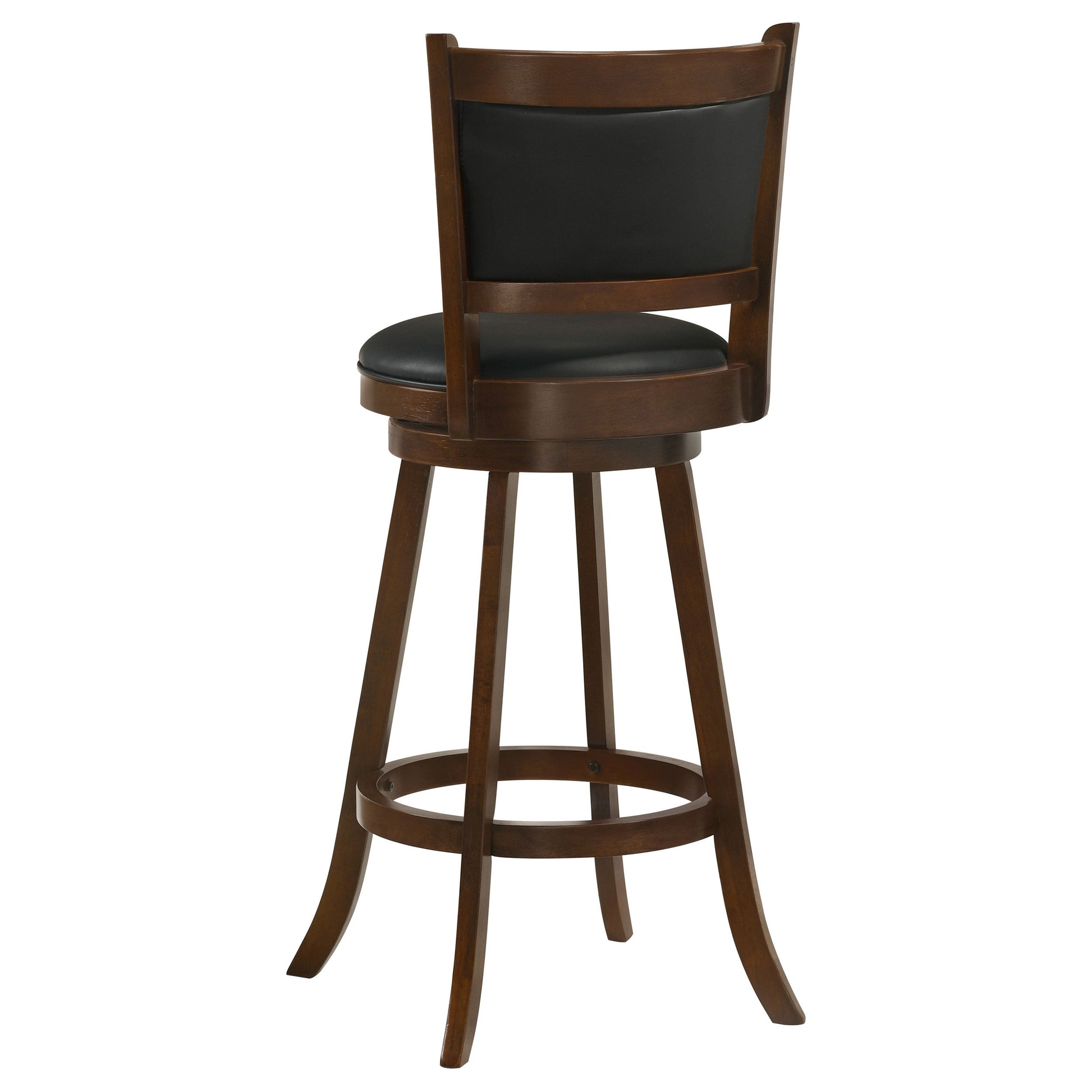 Coaster Broxton Upholstered Swivel Bar Stools Chestnut and Black (Set of 2) Counter Height