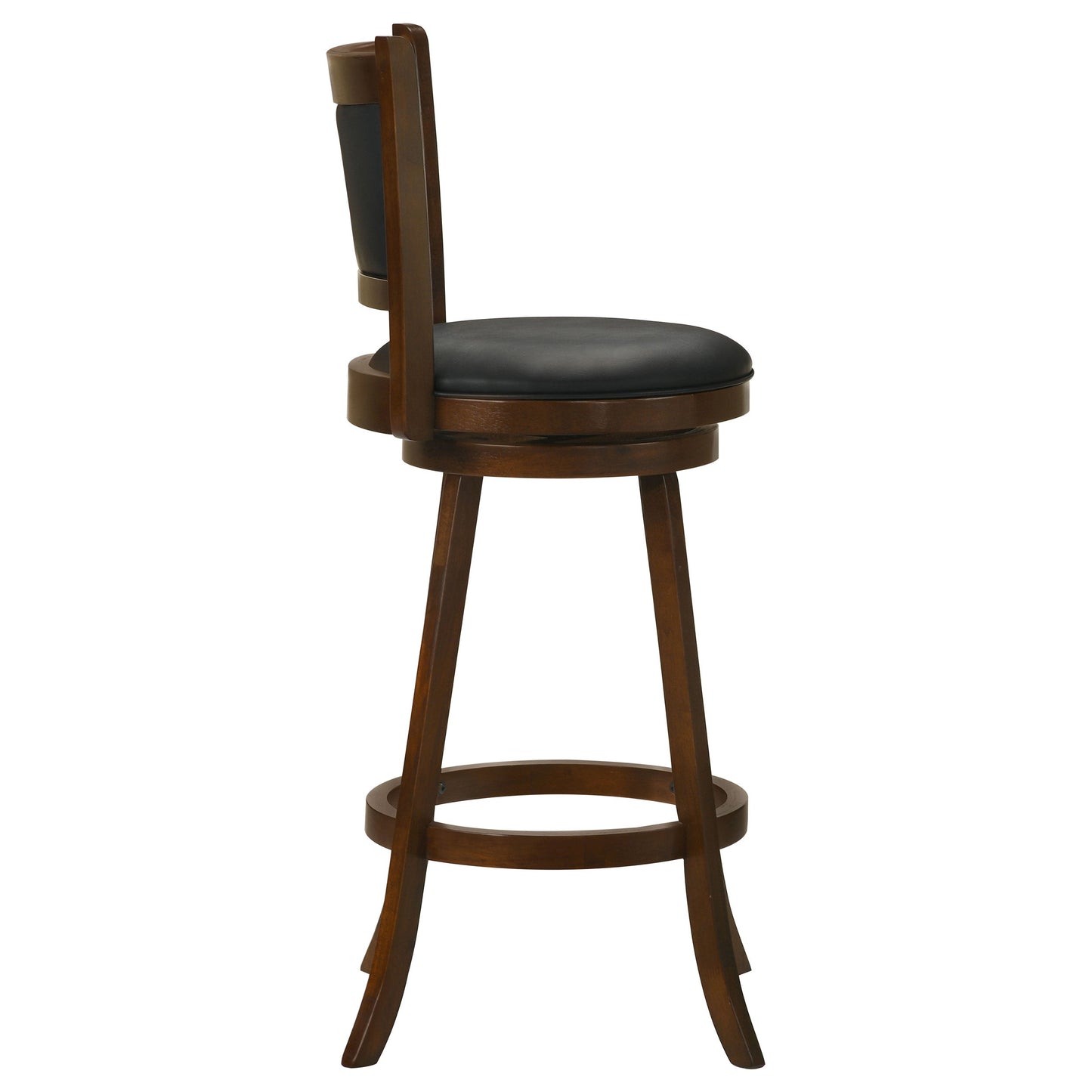 Coaster Broxton Upholstered Swivel Bar Stools Chestnut and Black (Set of 2) Counter Height