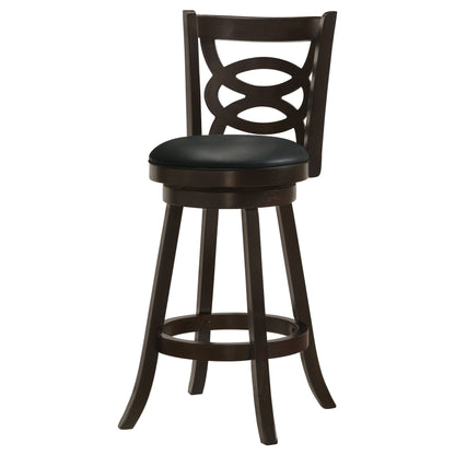 Coaster Calecita Swivel Bar Stools with Upholstered Seat Cappuccino (Set of 2) Counter Height