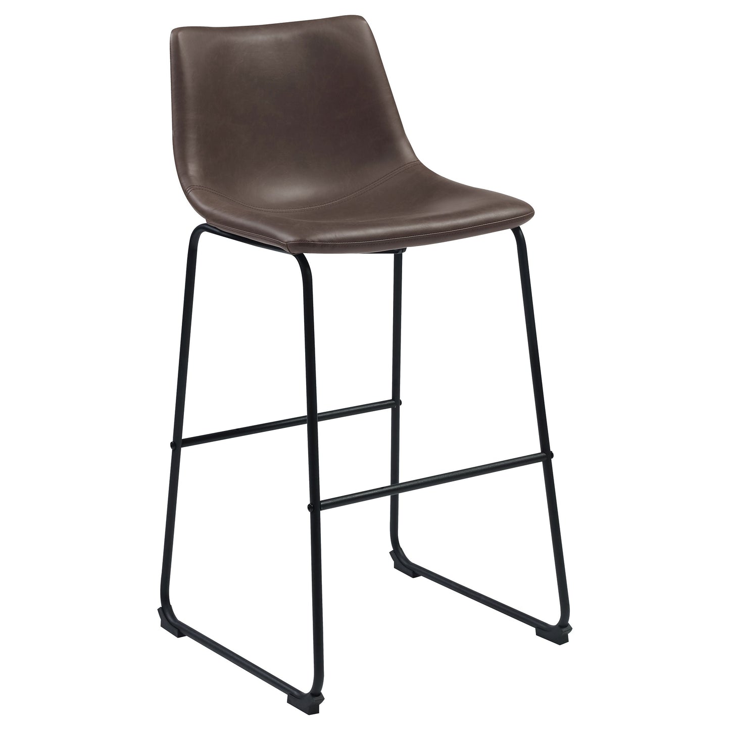 Coaster Michelle Armless Bar Stools Two-tone Brown and Black (Set of 2) Default Title