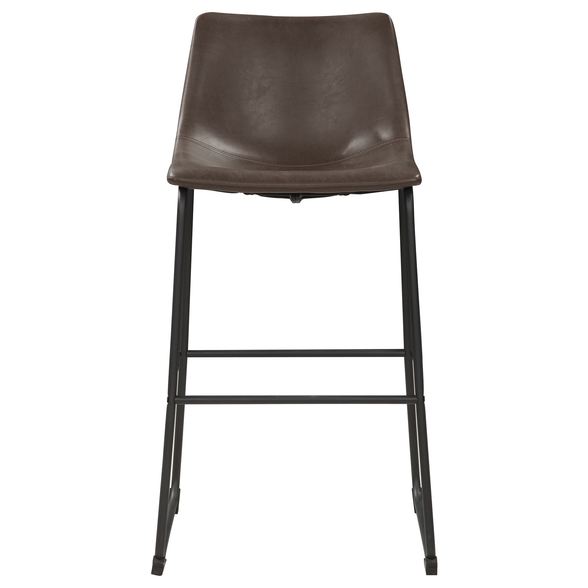 Coaster Michelle Armless Bar Stools Two-tone Brown and Black (Set of 2) Default Title