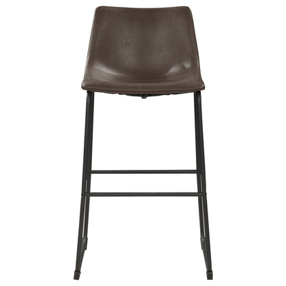 Coaster Michelle Armless Bar Stools Two-tone Brown and Black (Set of 2) Default Title