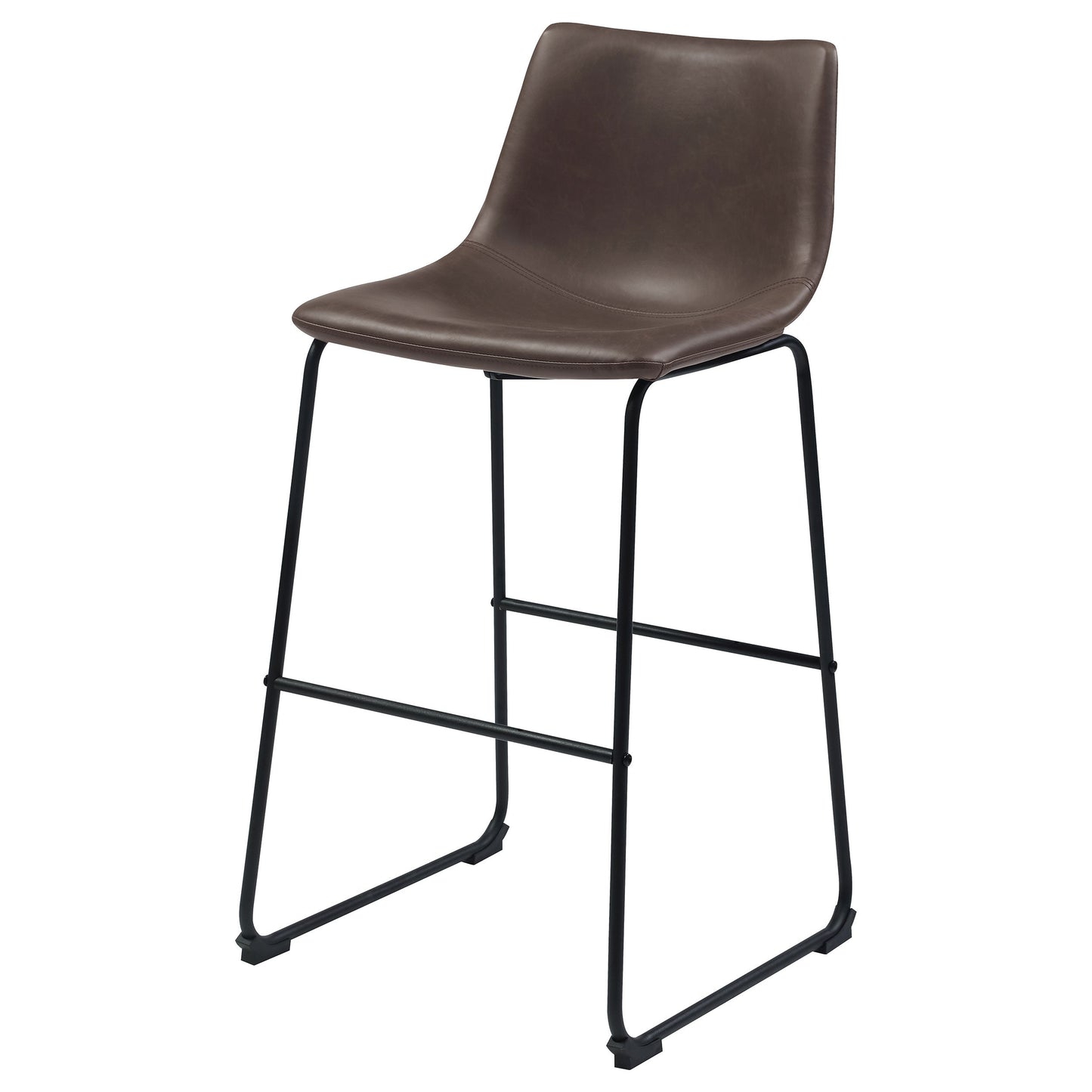 Coaster Michelle Armless Bar Stools Two-tone Brown and Black (Set of 2) Default Title