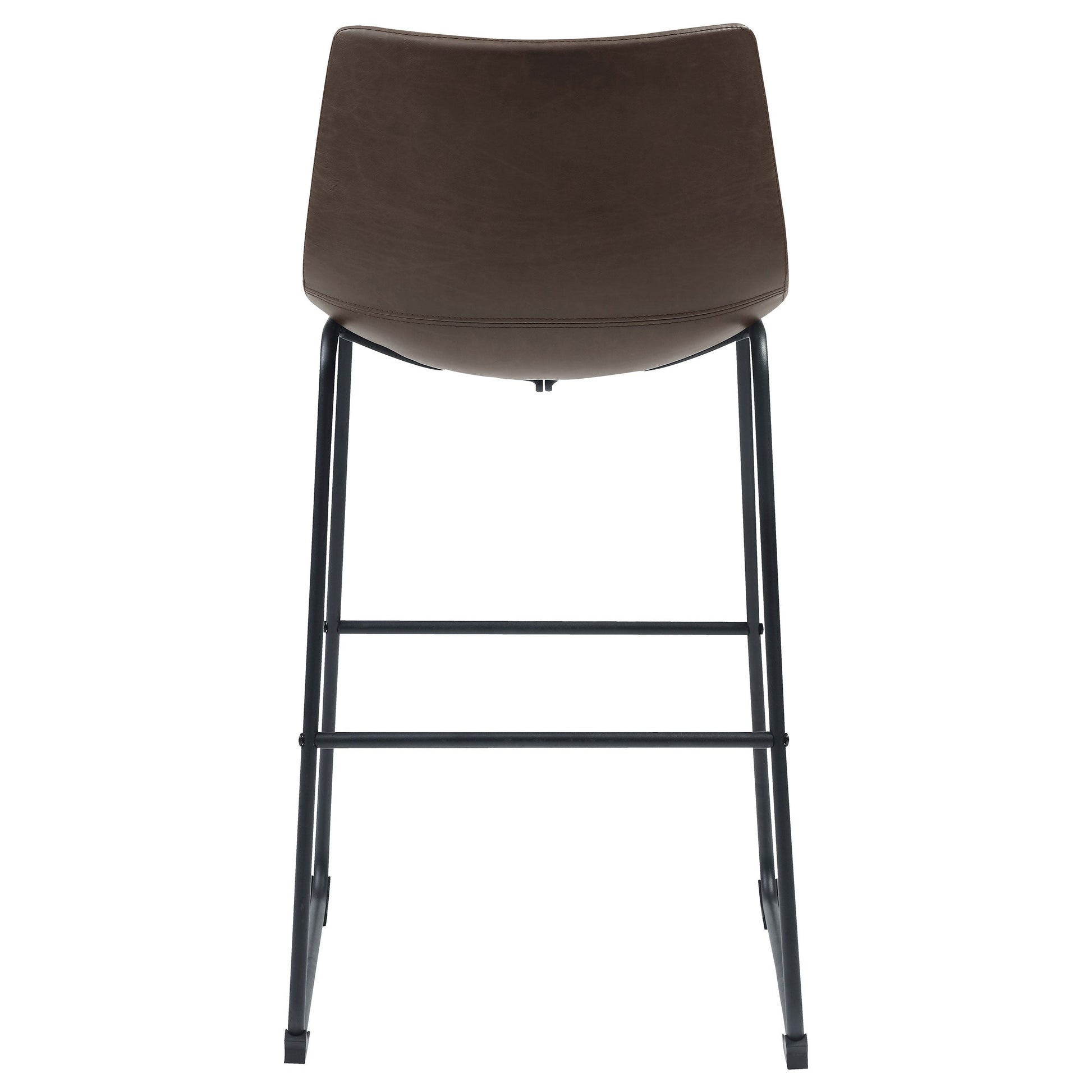 Coaster Michelle Armless Bar Stools Two-tone Brown and Black (Set of 2) Default Title