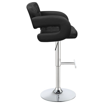 Coaster Brandi Adjustable Bar Stool Black and Chrome White