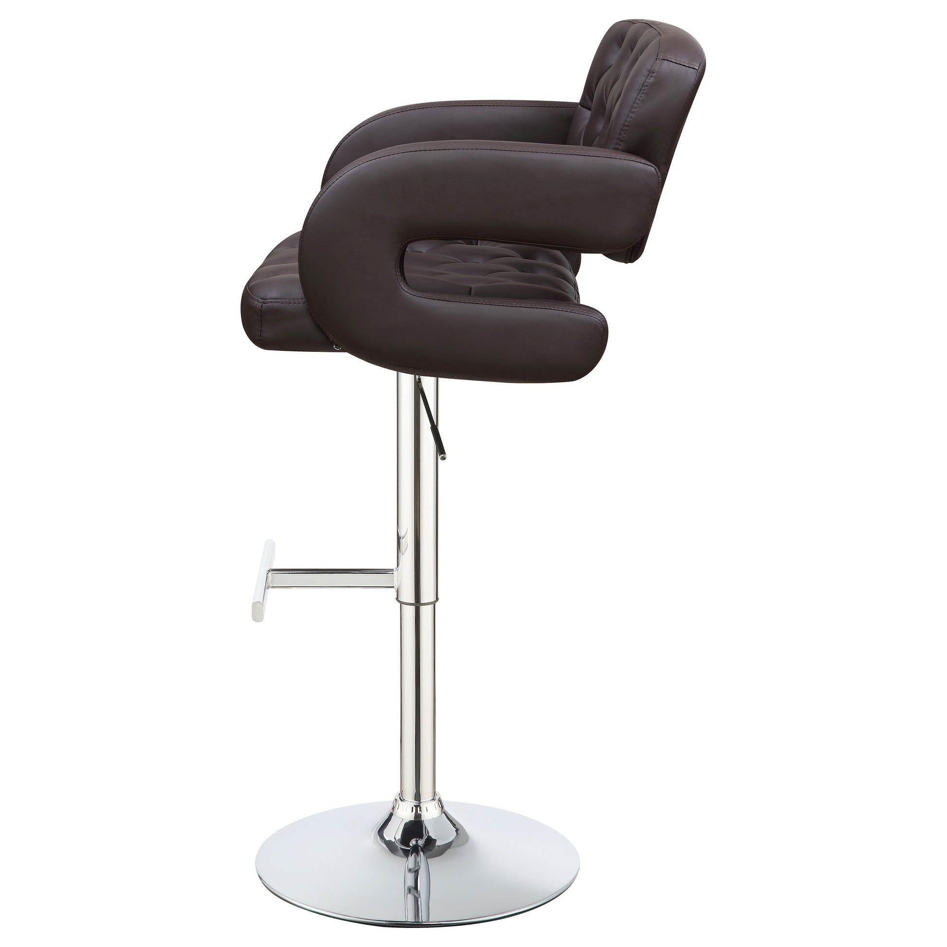 Coaster Brandi Adjustable Bar Stool Black and Chrome White