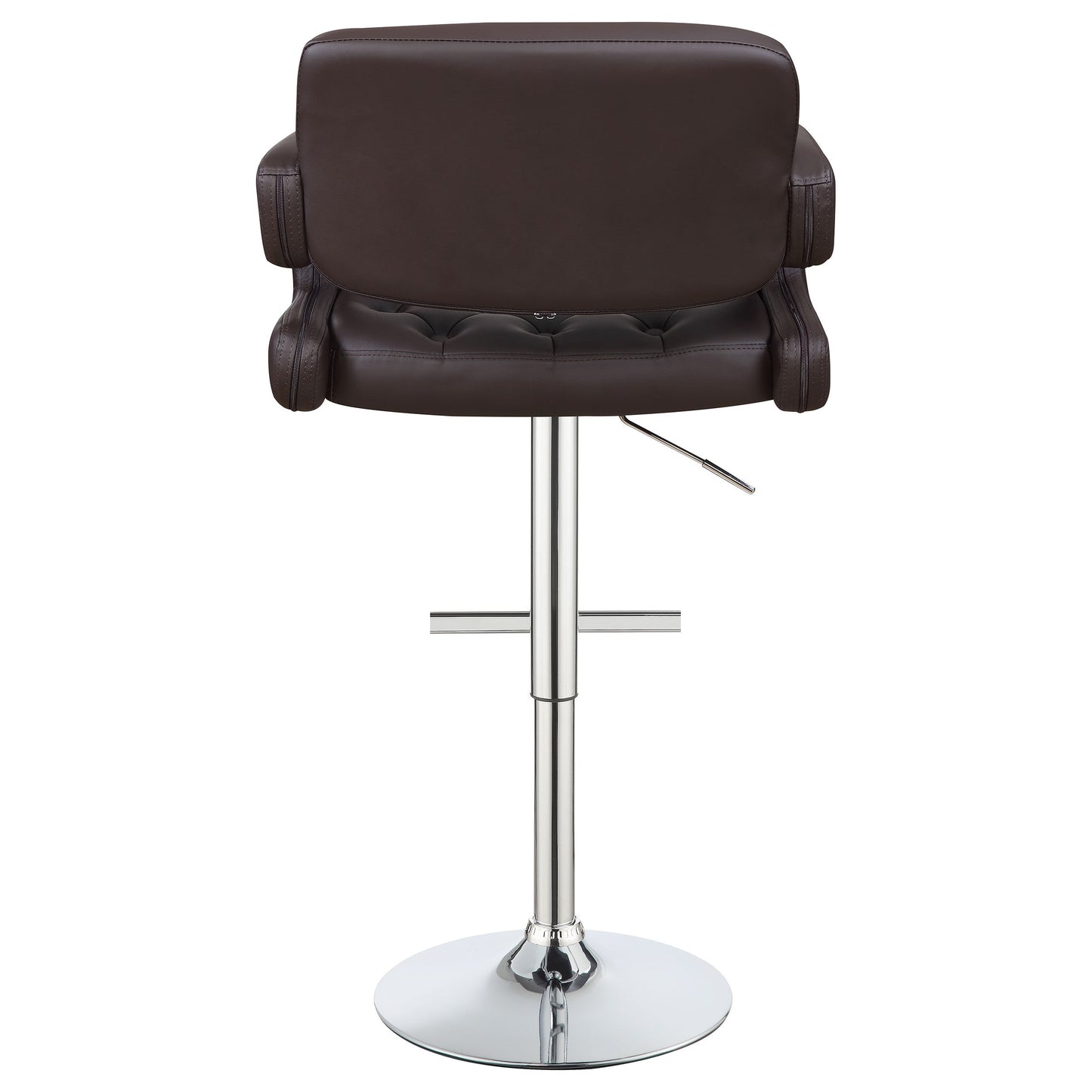 Coaster Brandi Adjustable Bar Stool Black and Chrome White