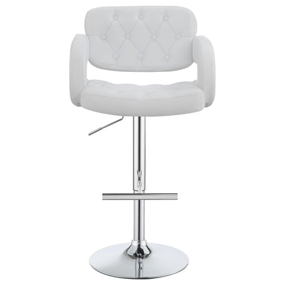 Coaster Brandi Adjustable Bar Stool Black and Chrome White