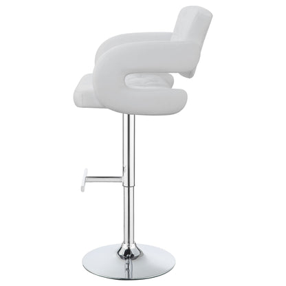 Coaster Brandi Adjustable Bar Stool Black and Chrome White