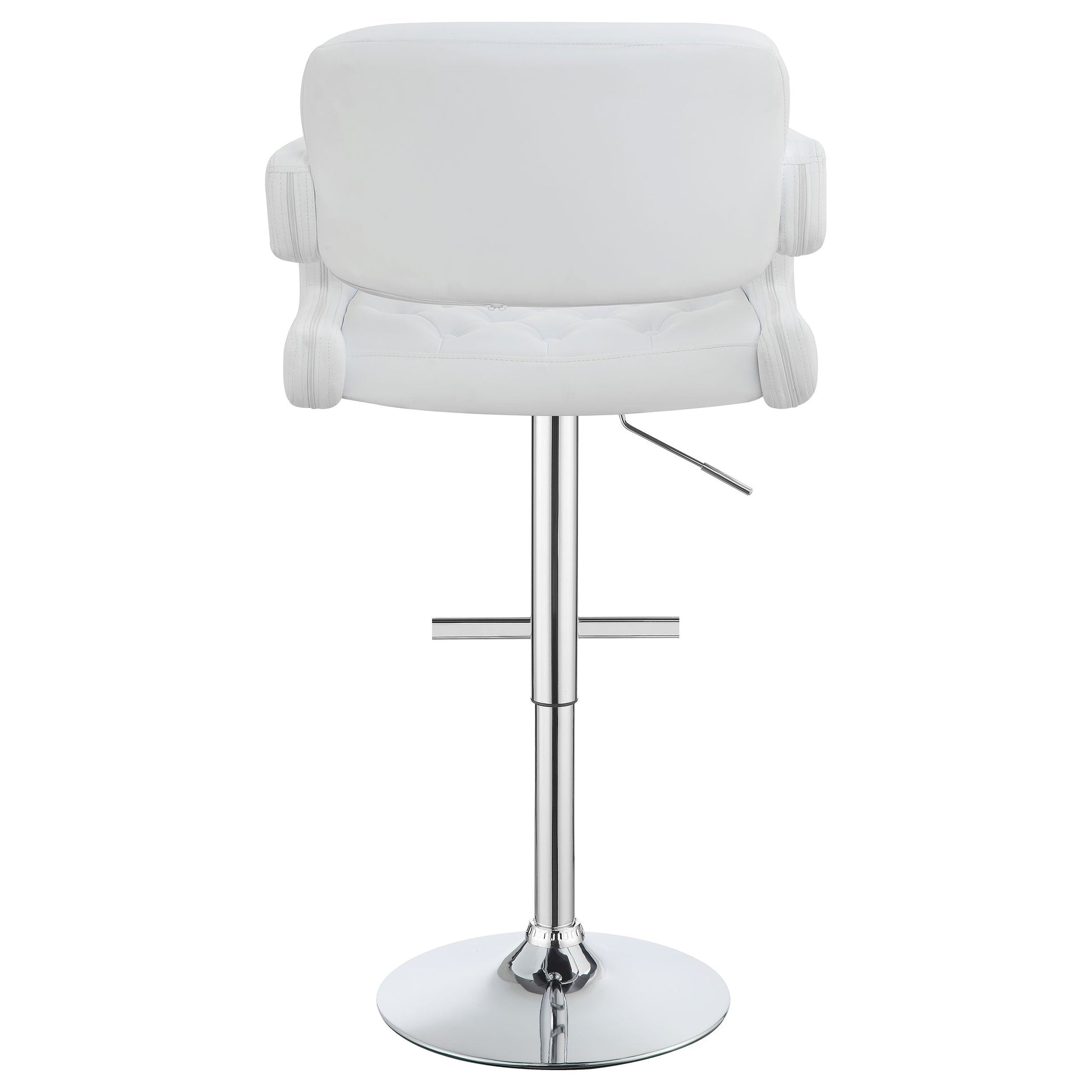 Coaster Brandi Adjustable Bar Stool Black and Chrome White