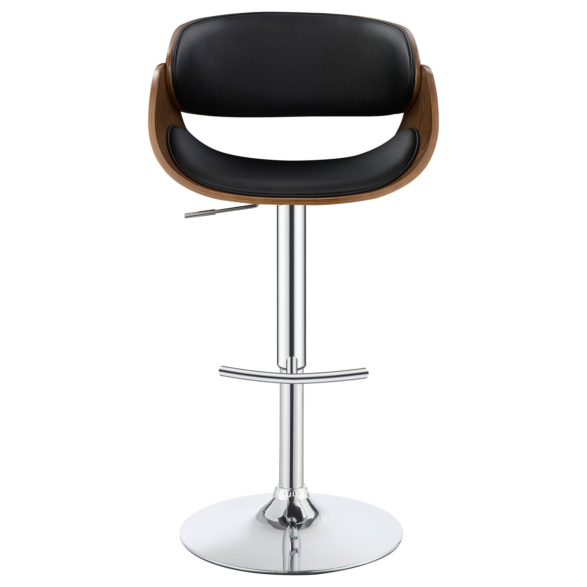 Coaster Dana Adjustable Bar Stool Black and Chrome White