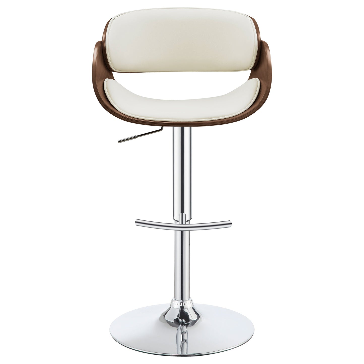 Coaster Dana Adjustable Bar Stool Black and Chrome White