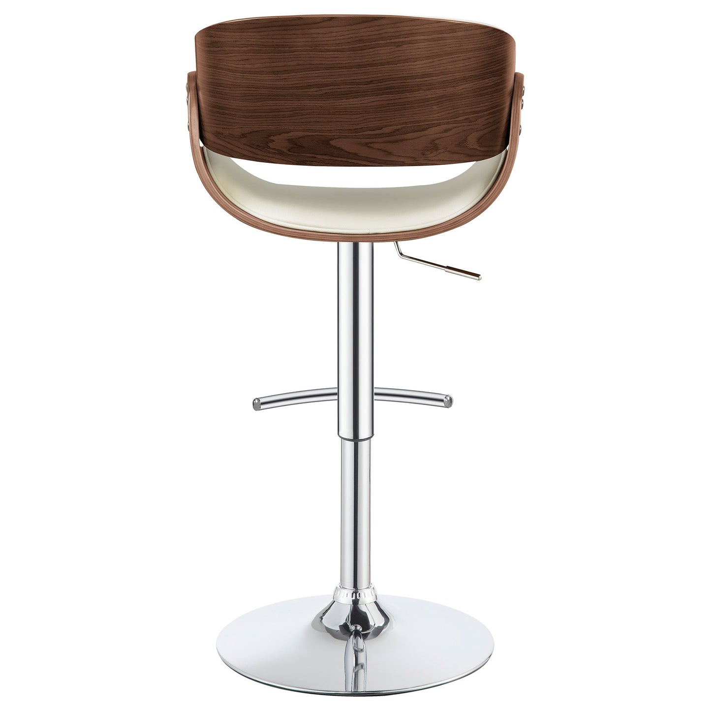 Coaster Dana Adjustable Bar Stool Black and Chrome White