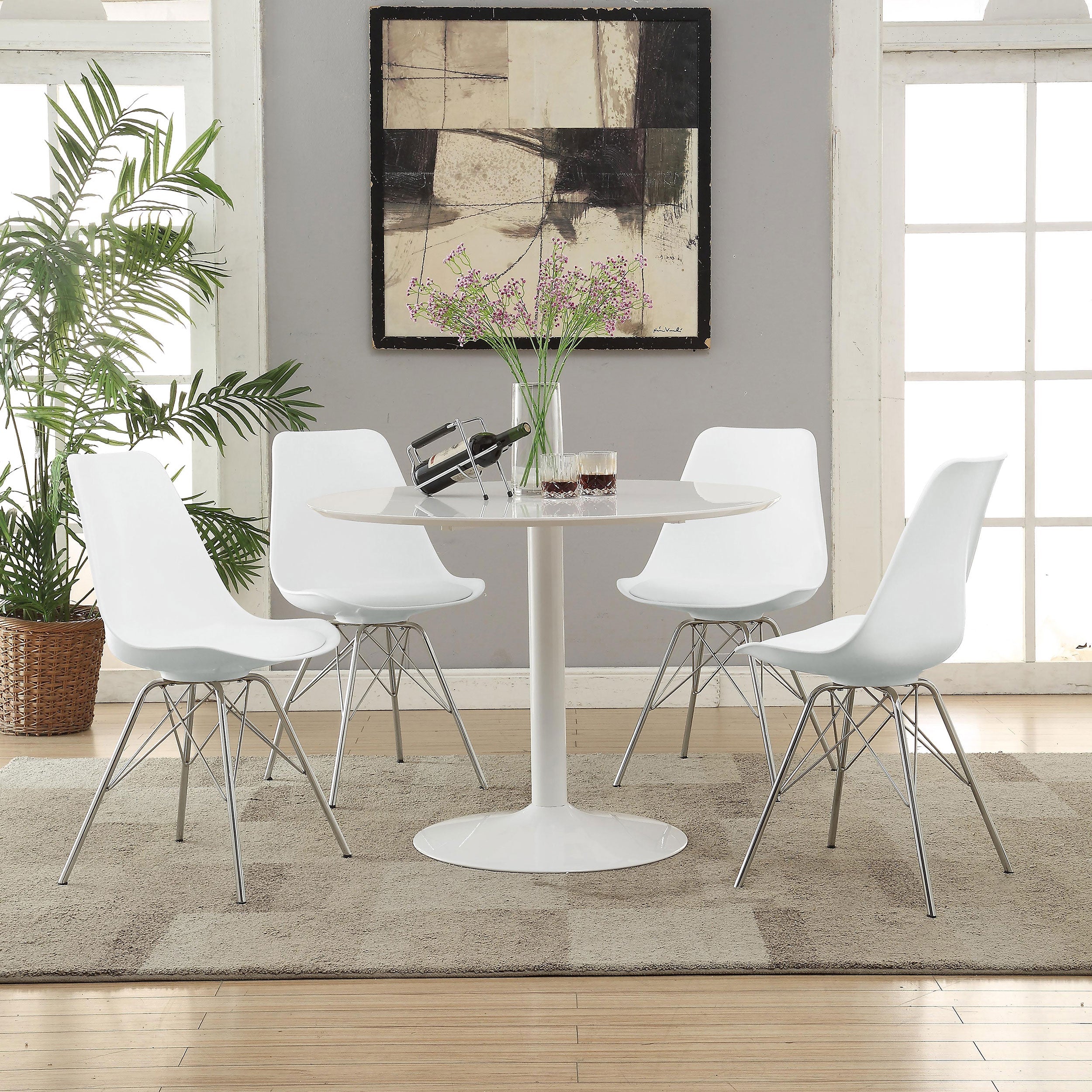 Lowry Round Dining Table White