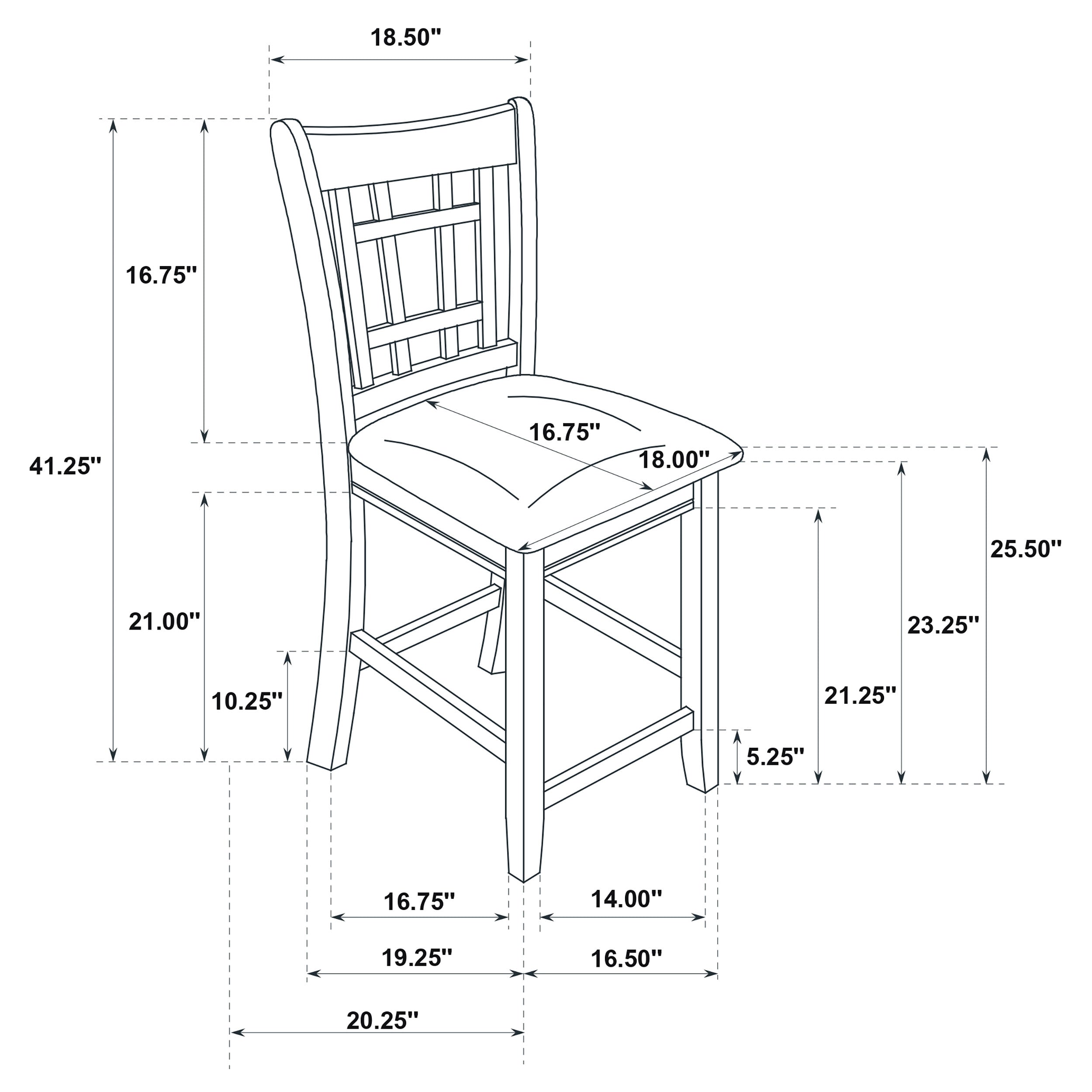 Lavon  Counter Height Dining Room Set Light Chestnut and Espresso