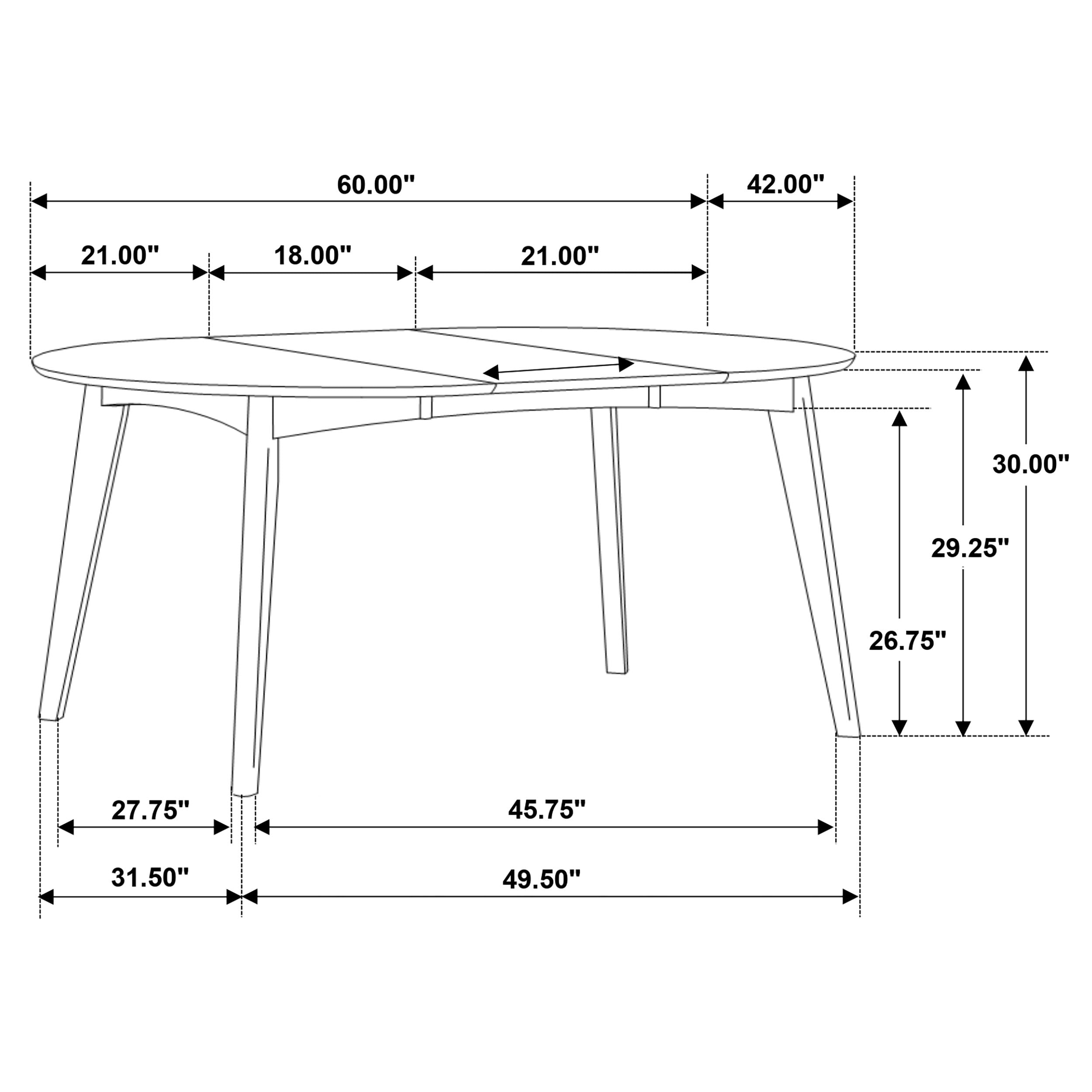 Jedda Oval Dining Table Dark Walnut