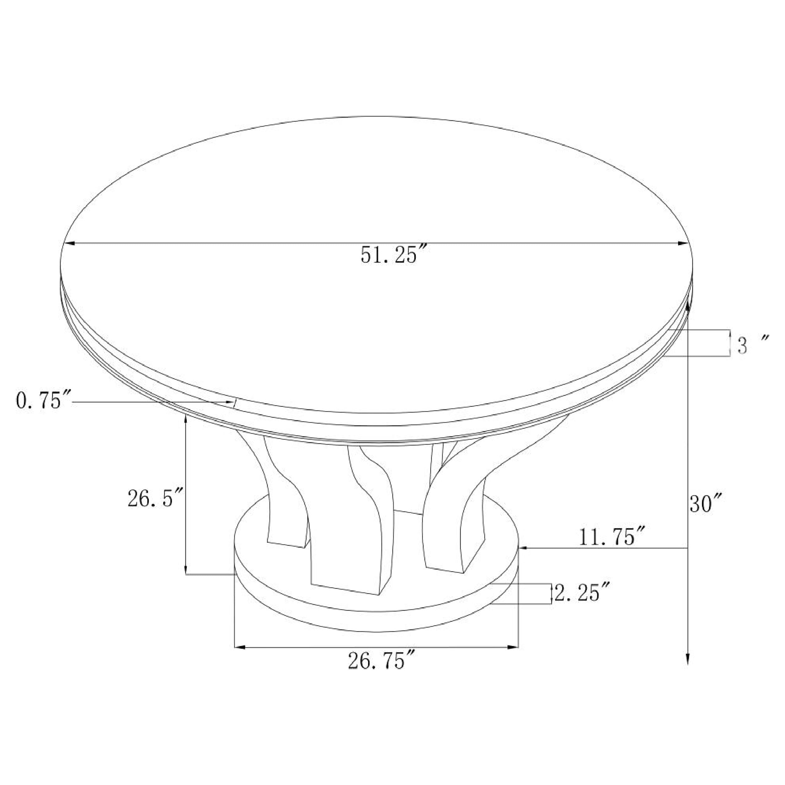 Anchorage Round Dining Table Chrome and Black