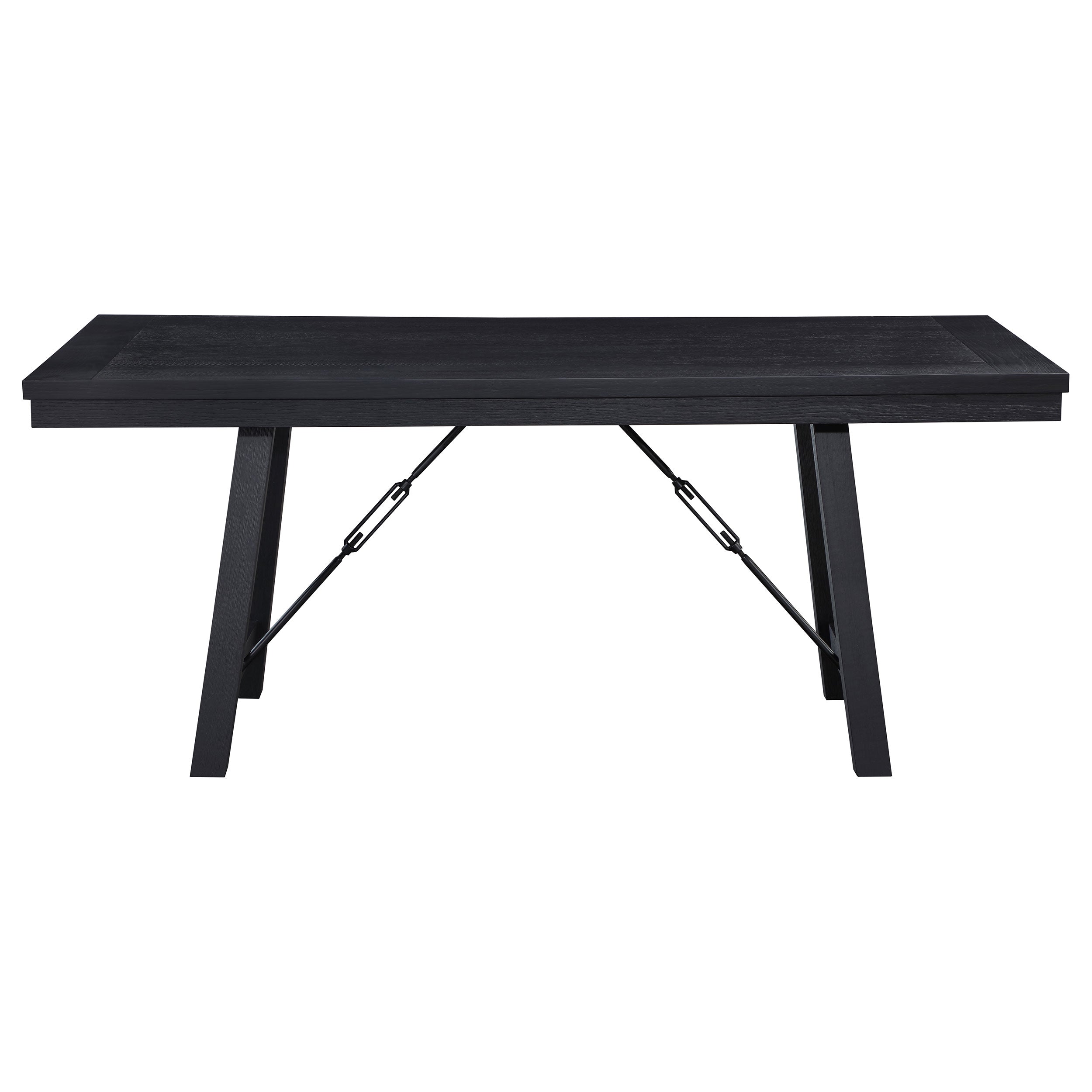 Newport Rectangular Trestle Dining Table Black