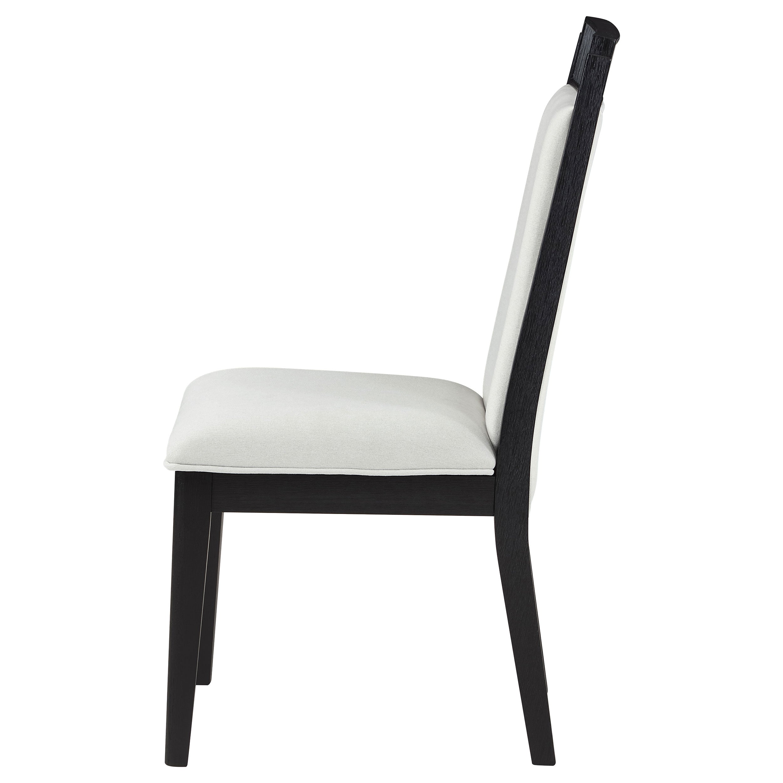 Brookmead Upholstered Dining Side Chair Ivory and Black (Set of 2)