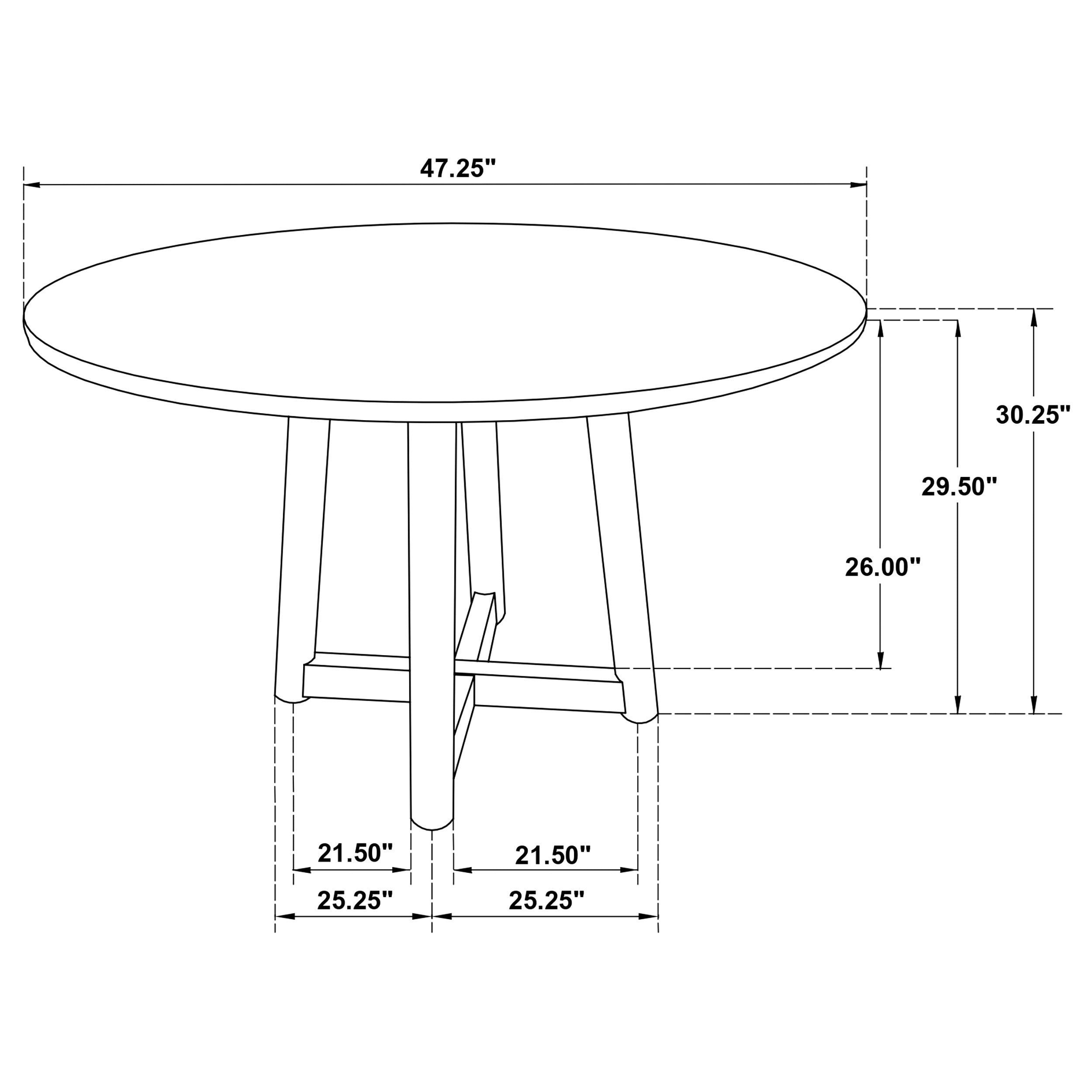 Dinah  Round Solid Wood Dining Set Walnut