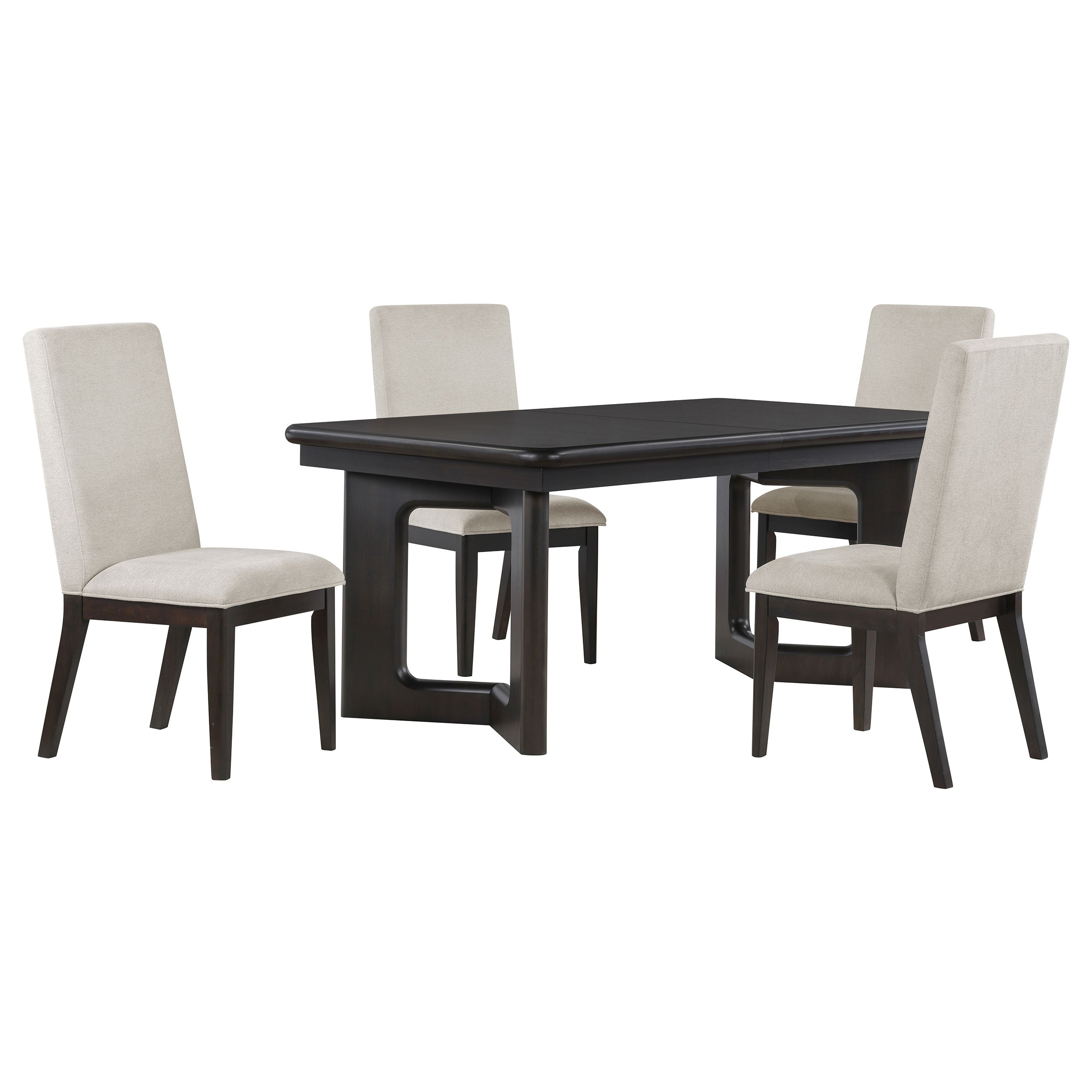 Hathaway  Rectangular Dining Table Set Acacia Brown