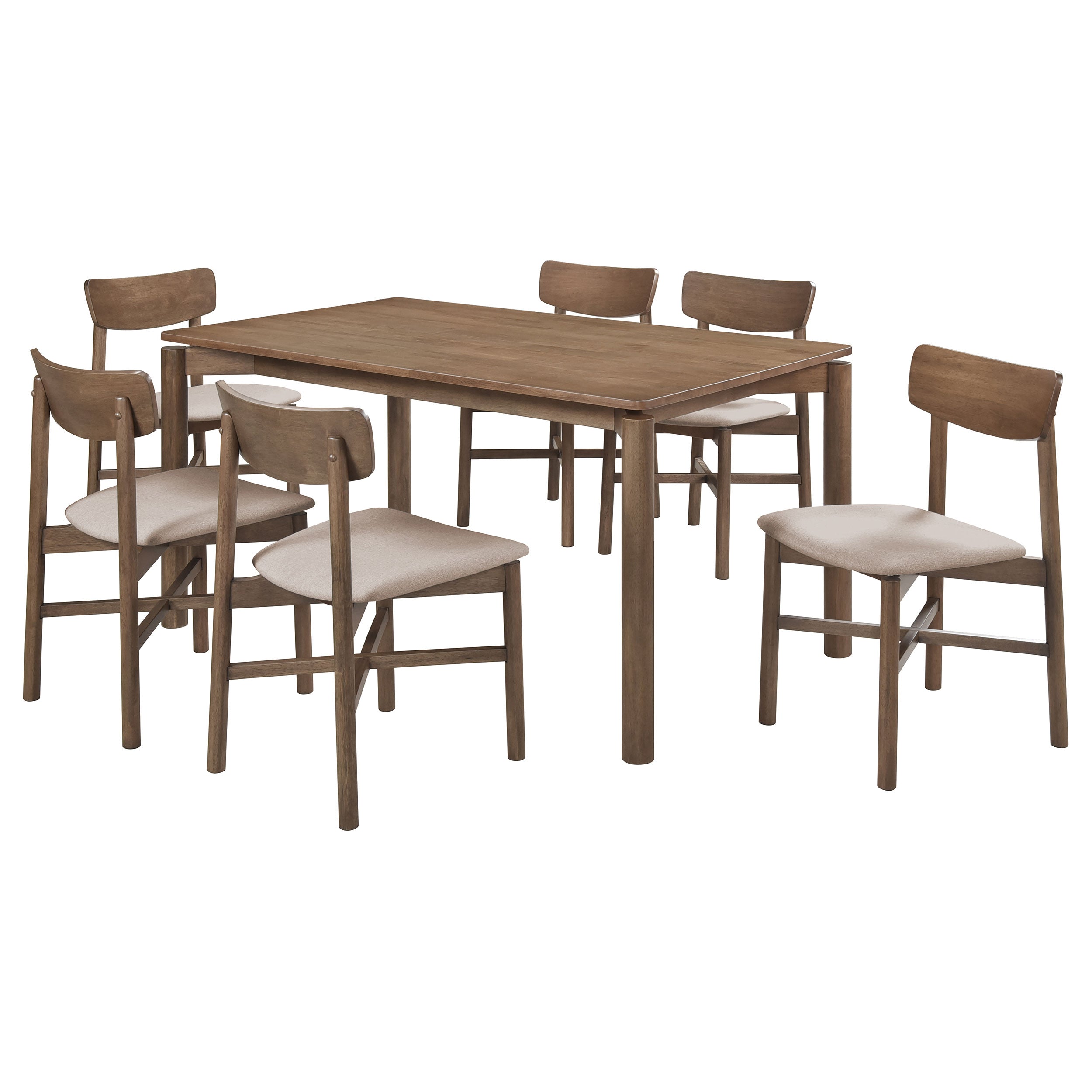 Parkridge 5-piece 59-inch Wood Dining Set Natural Walnut