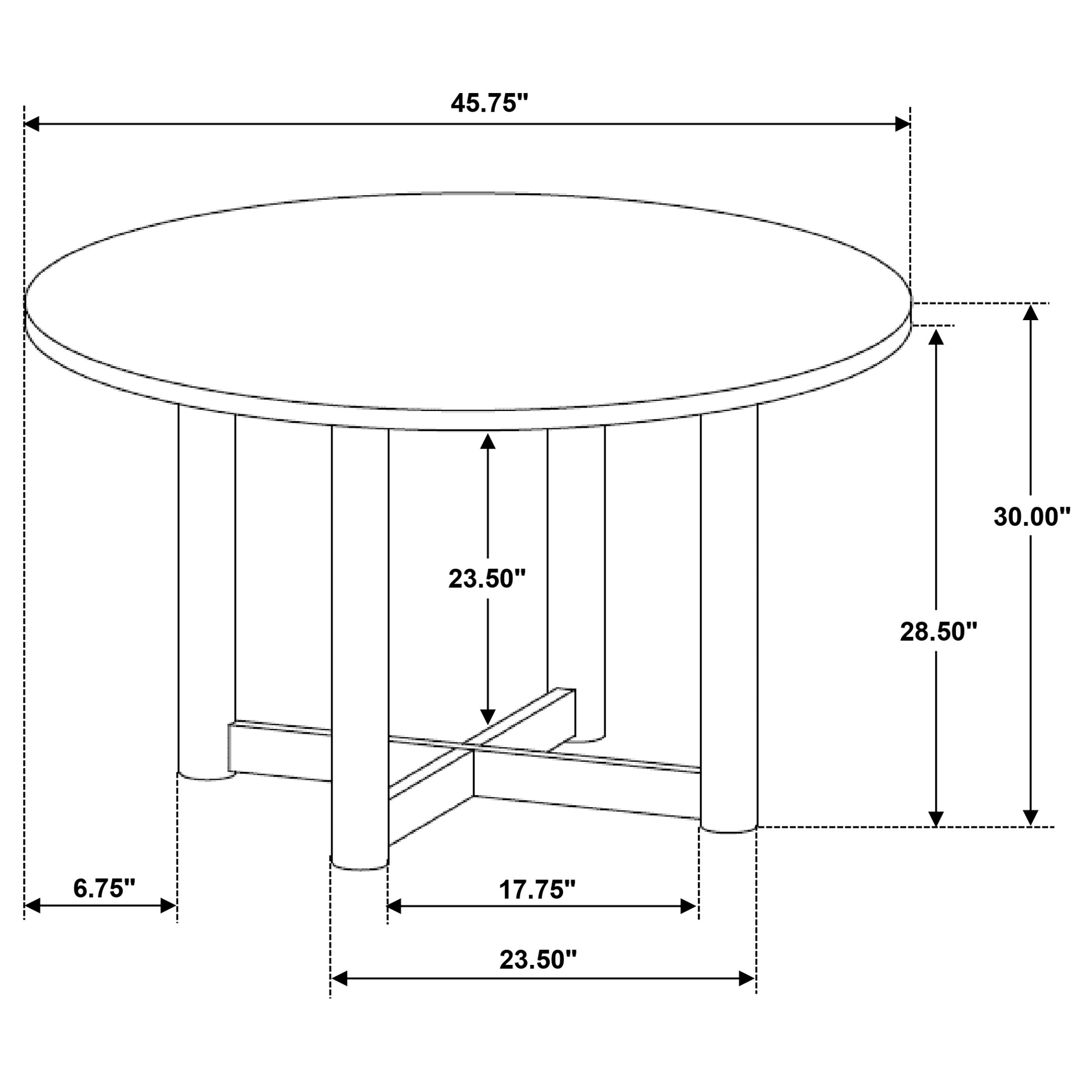 Crestmore 46-inch Round Wood Dining Table Walnut