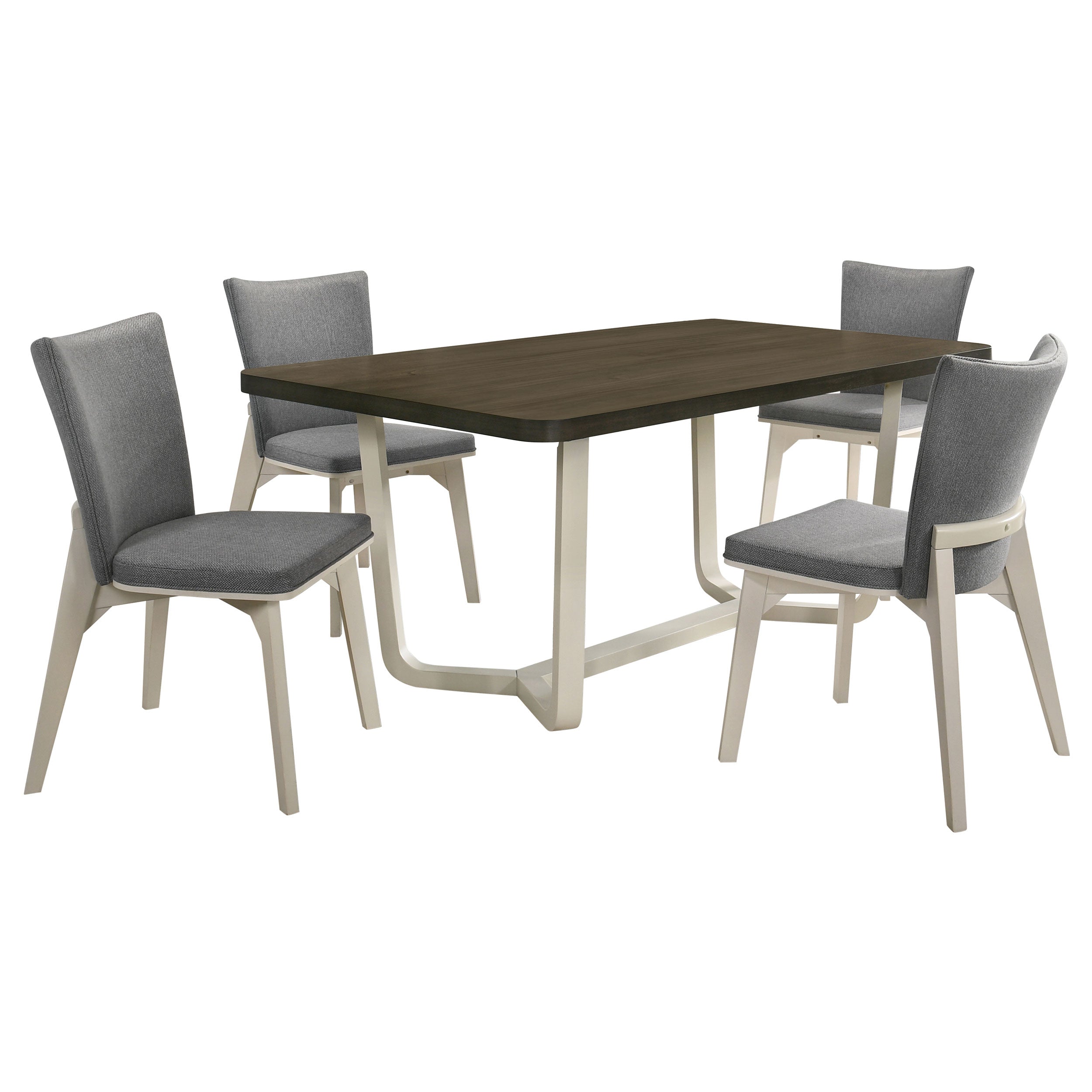 Biloxi 5-piece 71-inch Rectangular Dining Set Greyish Brown