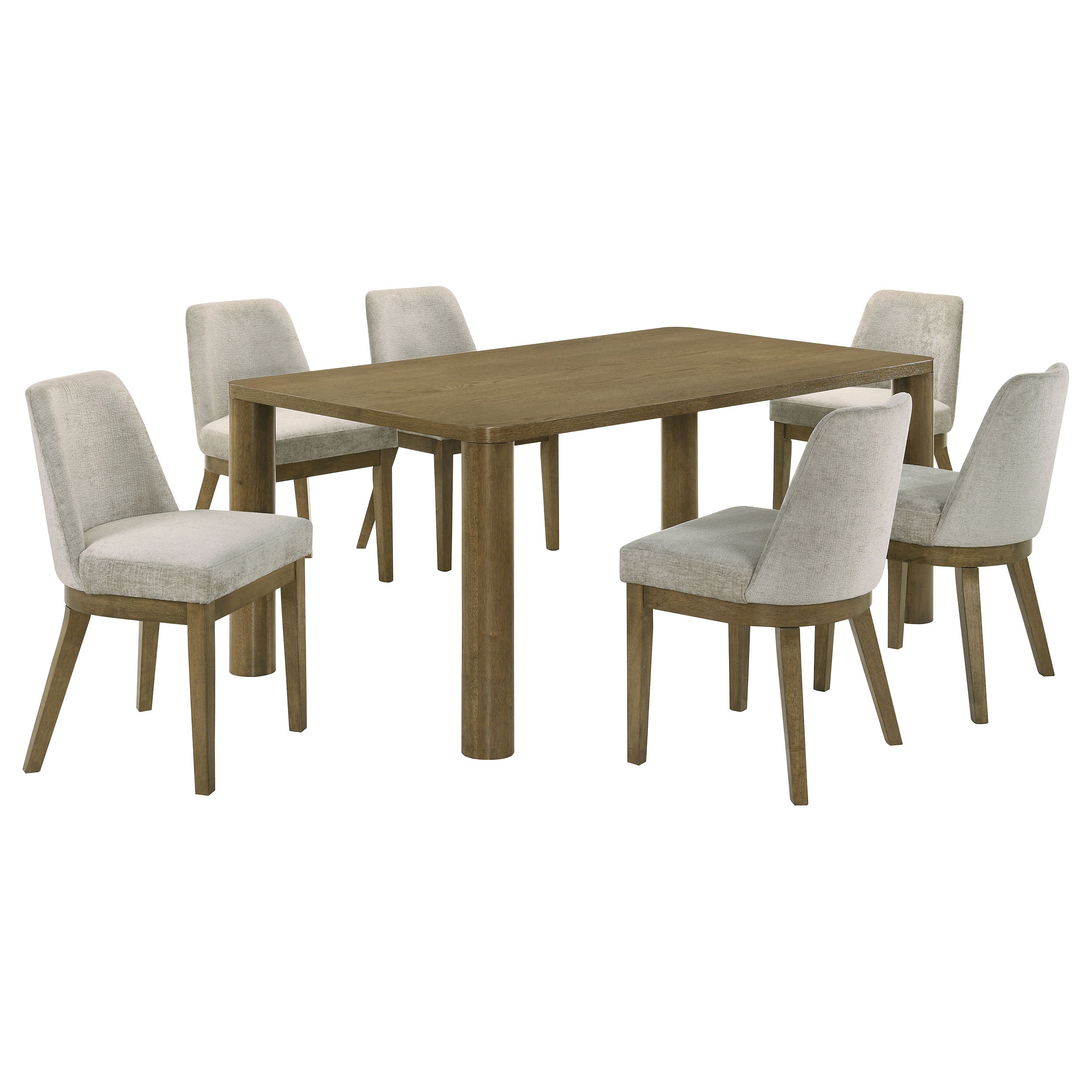 Castlewood 5-piece 71-inch Rectangular Dining Set Brown Oak