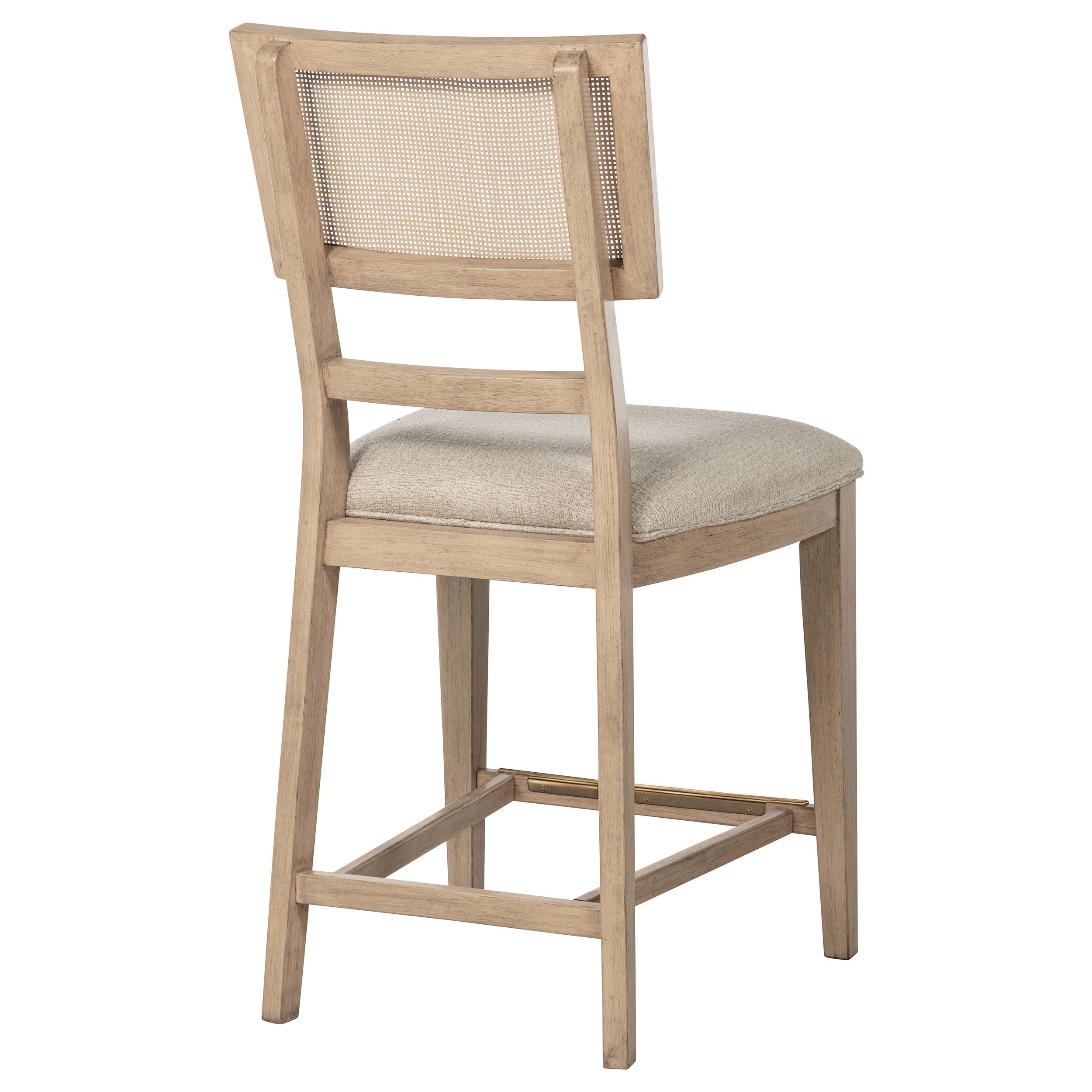 Kailani Radio Weave Cane Counter Dining Side Chair Beige Oak