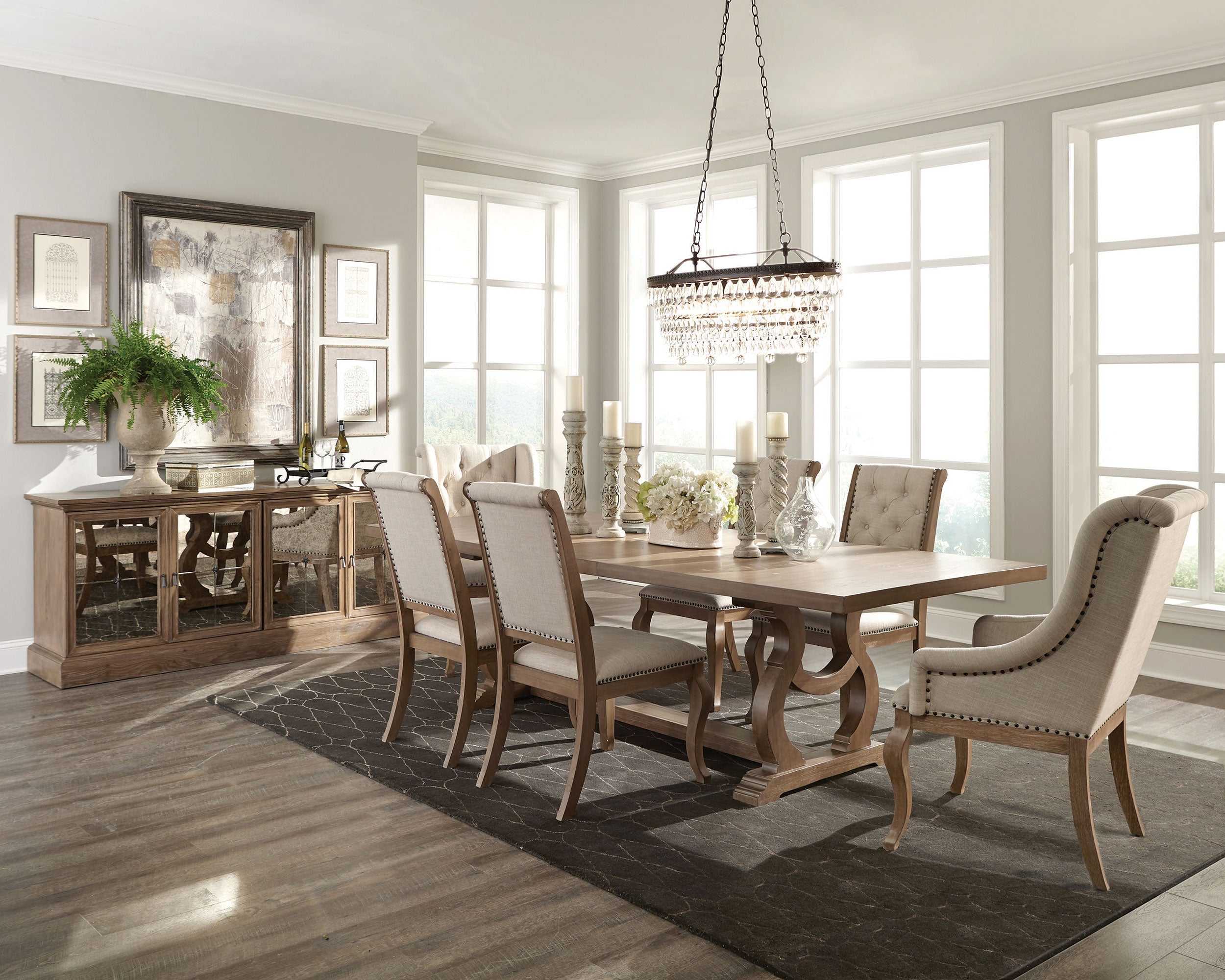 Brockway Rectangular Trestle Dining Set