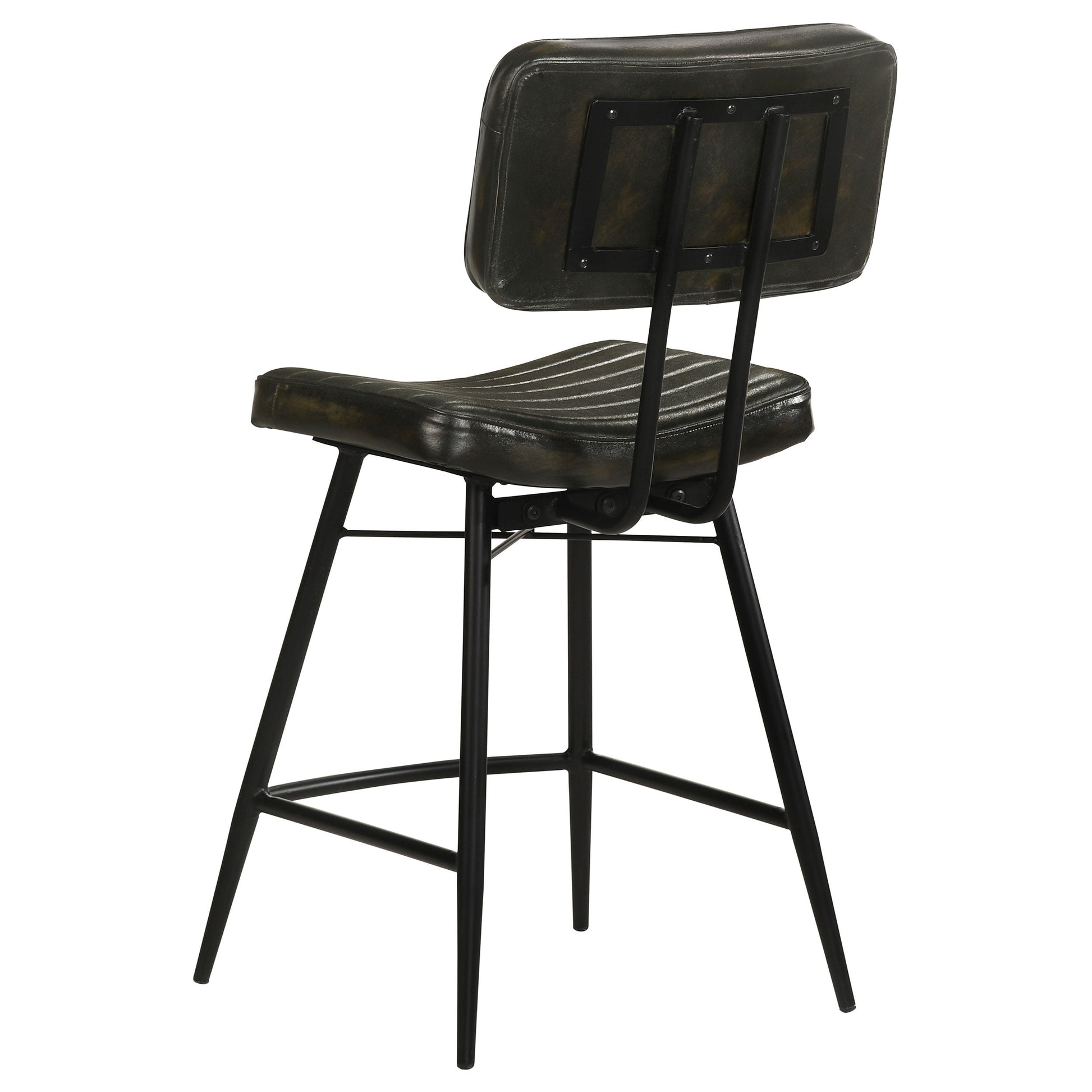 Coaster Partridge Upholstered Counter Height Stools with Footrest (Set of 2) Black