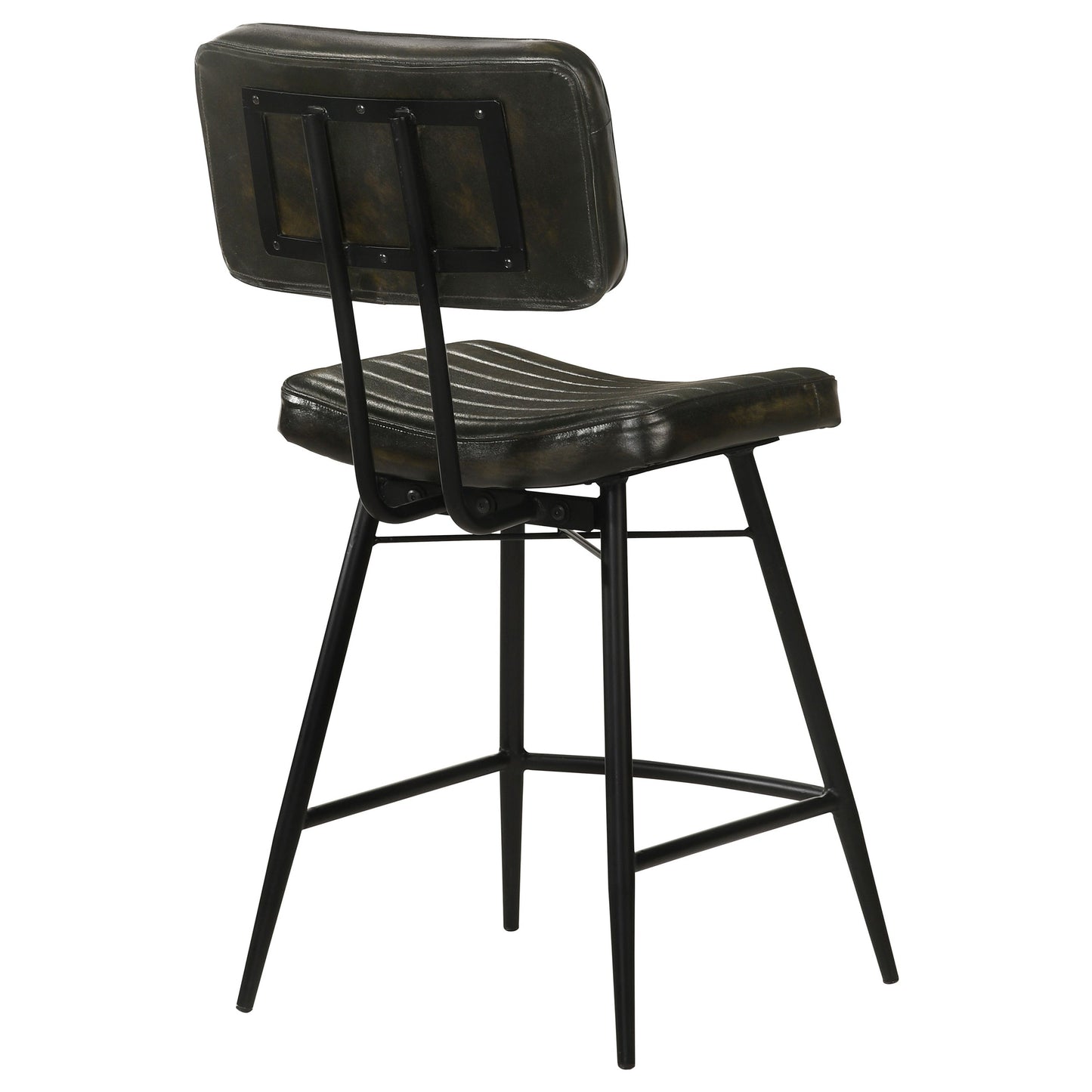 Coaster Partridge Upholstered Counter Height Stools with Footrest (Set of 2) Black