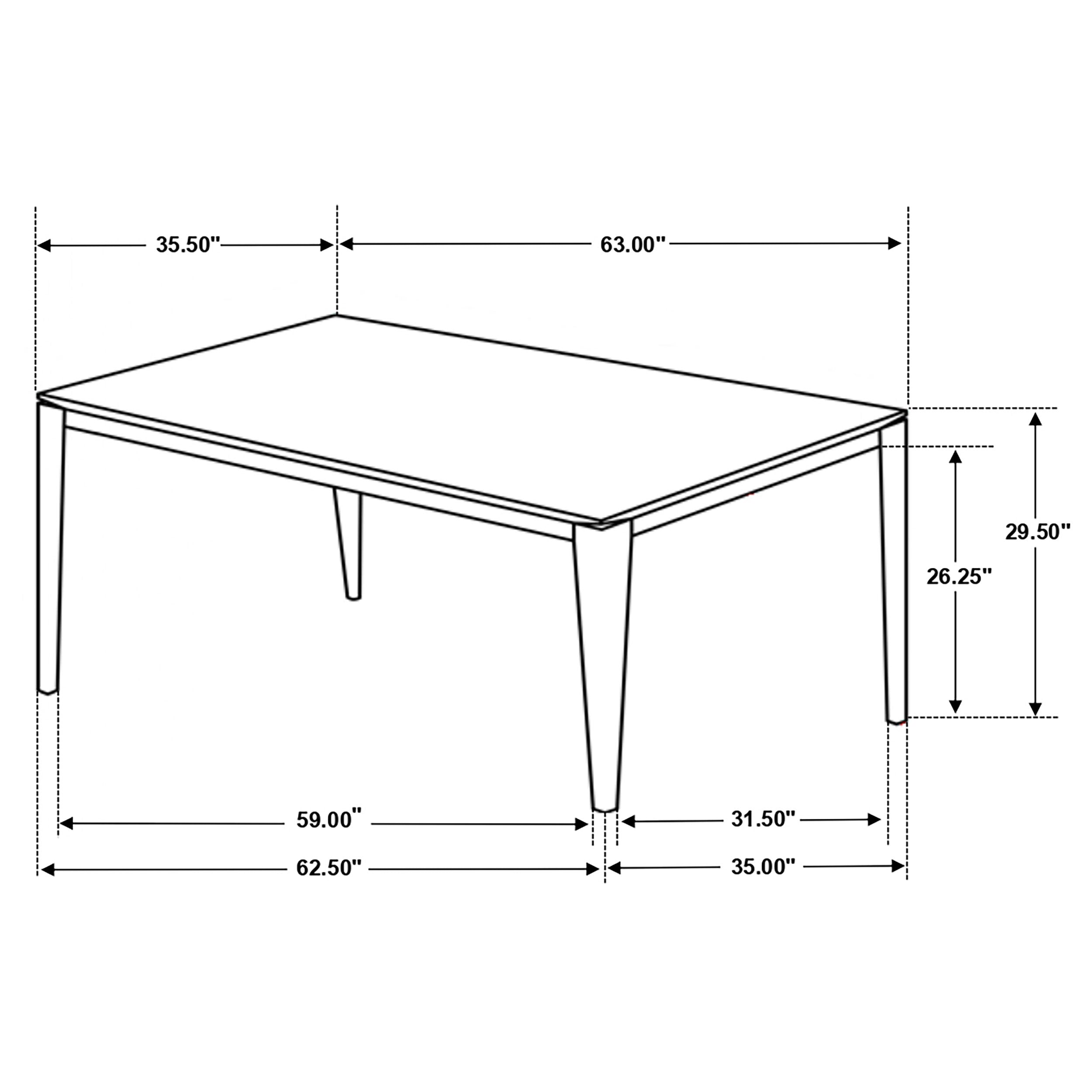 Stevie  Rectangular Dining Set Grey and Black