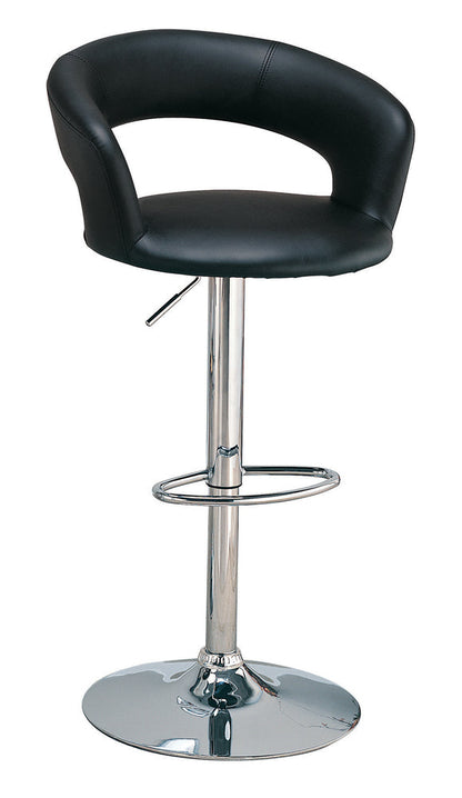 Coaster Barraza 29" Adjustable Height Bar Stool Black and Chrome Black