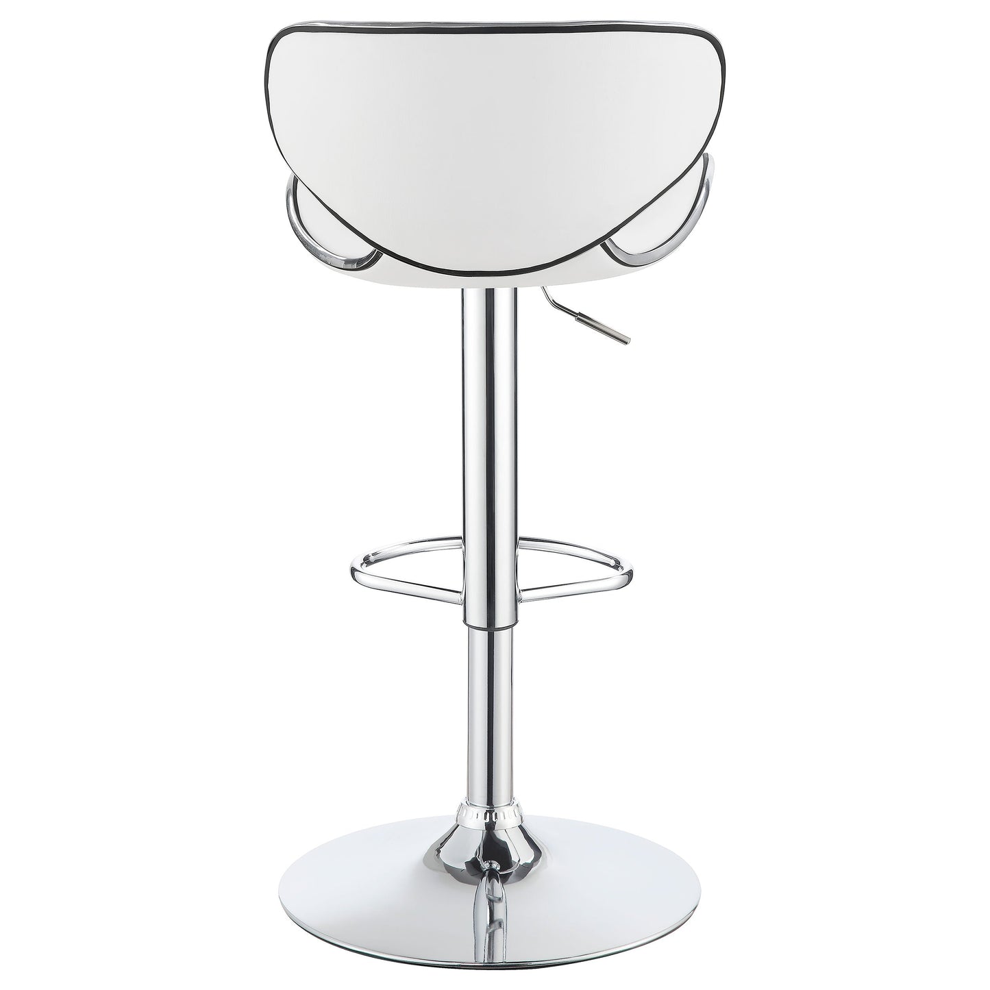 Coaster Edenton Upholstered Adjustable Height Bar Stools Black and Chrome (Set of 2) White