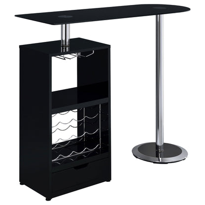 Ferguson 3-tier Bar Unit Black Nickel and Black Oak